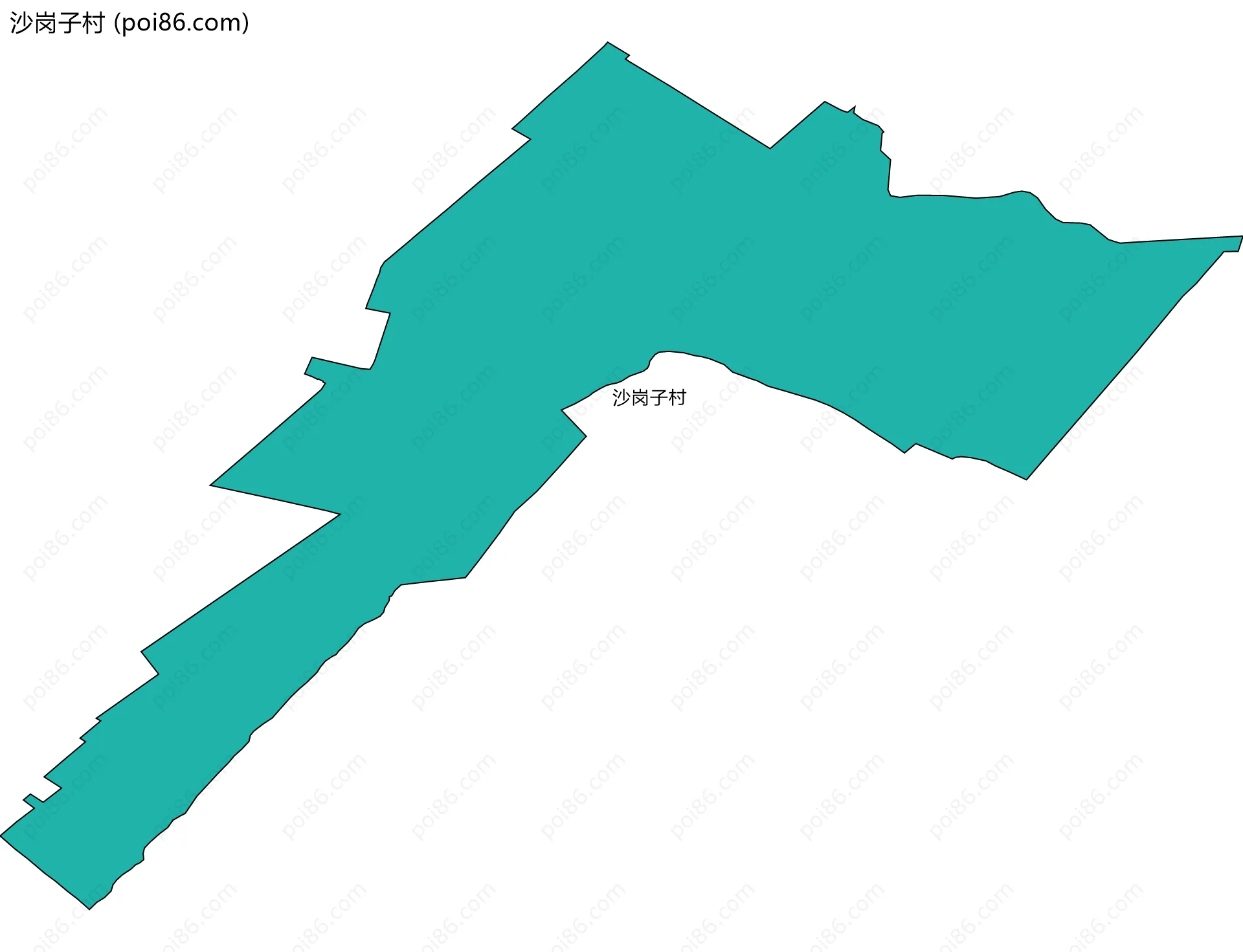 沙岗子村边界地图