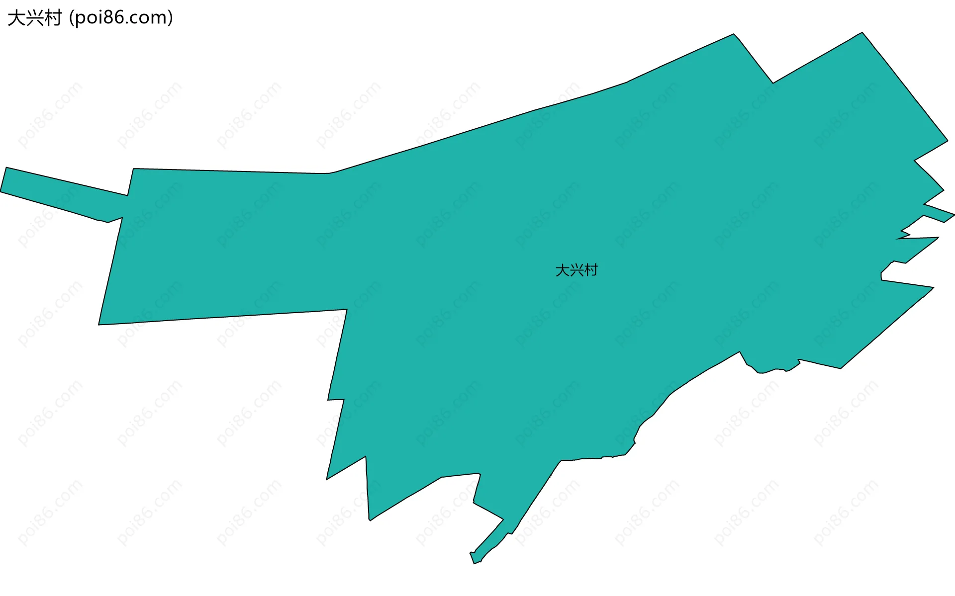 大兴村边界地图