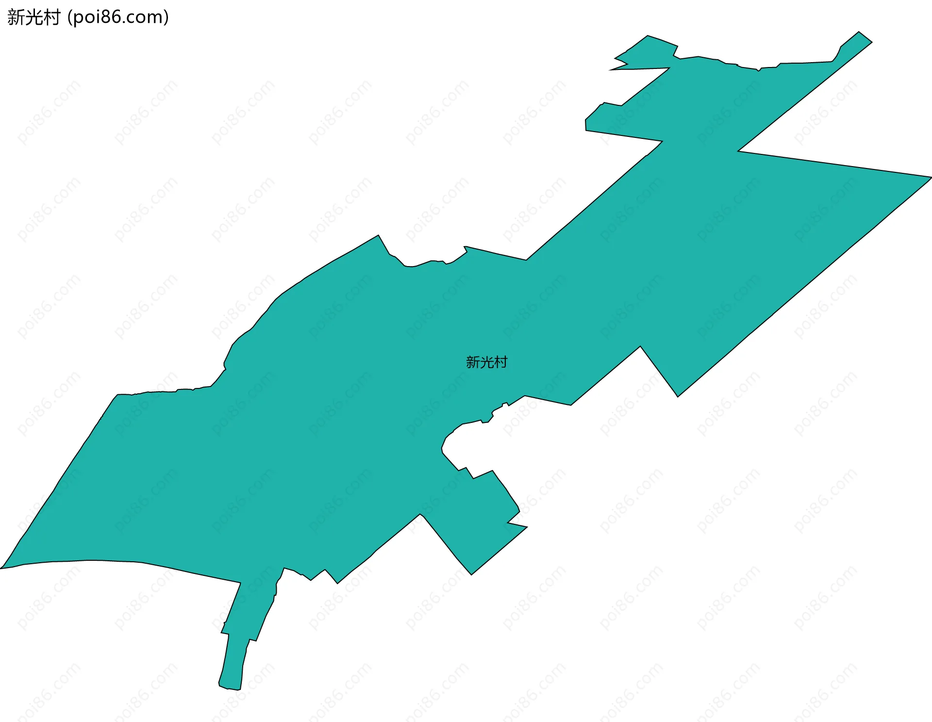 新光村边界地图