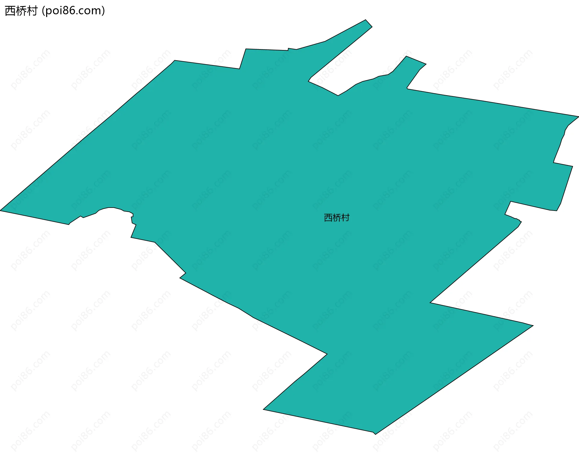 西桥村边界地图