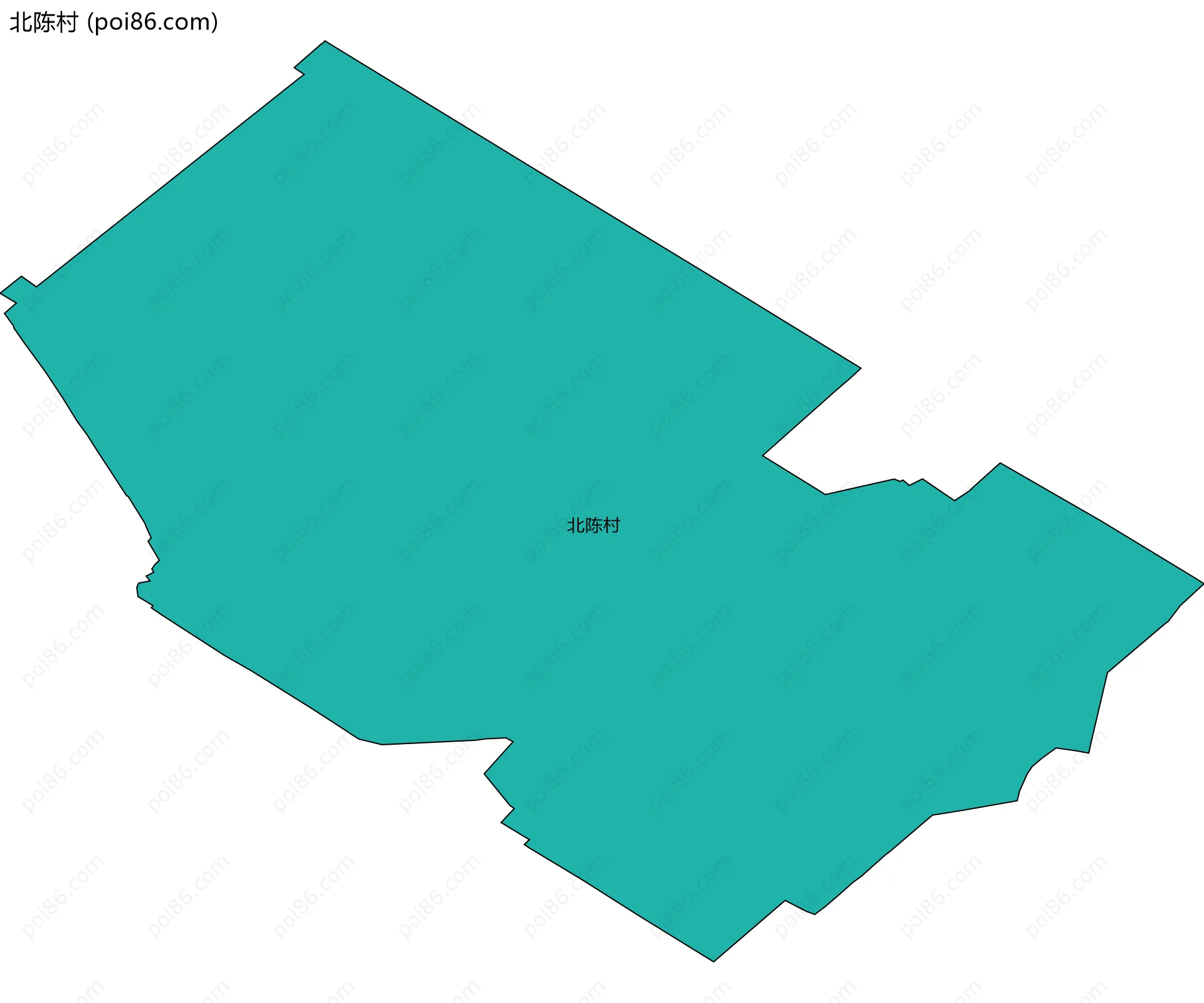 北陈村边界地图