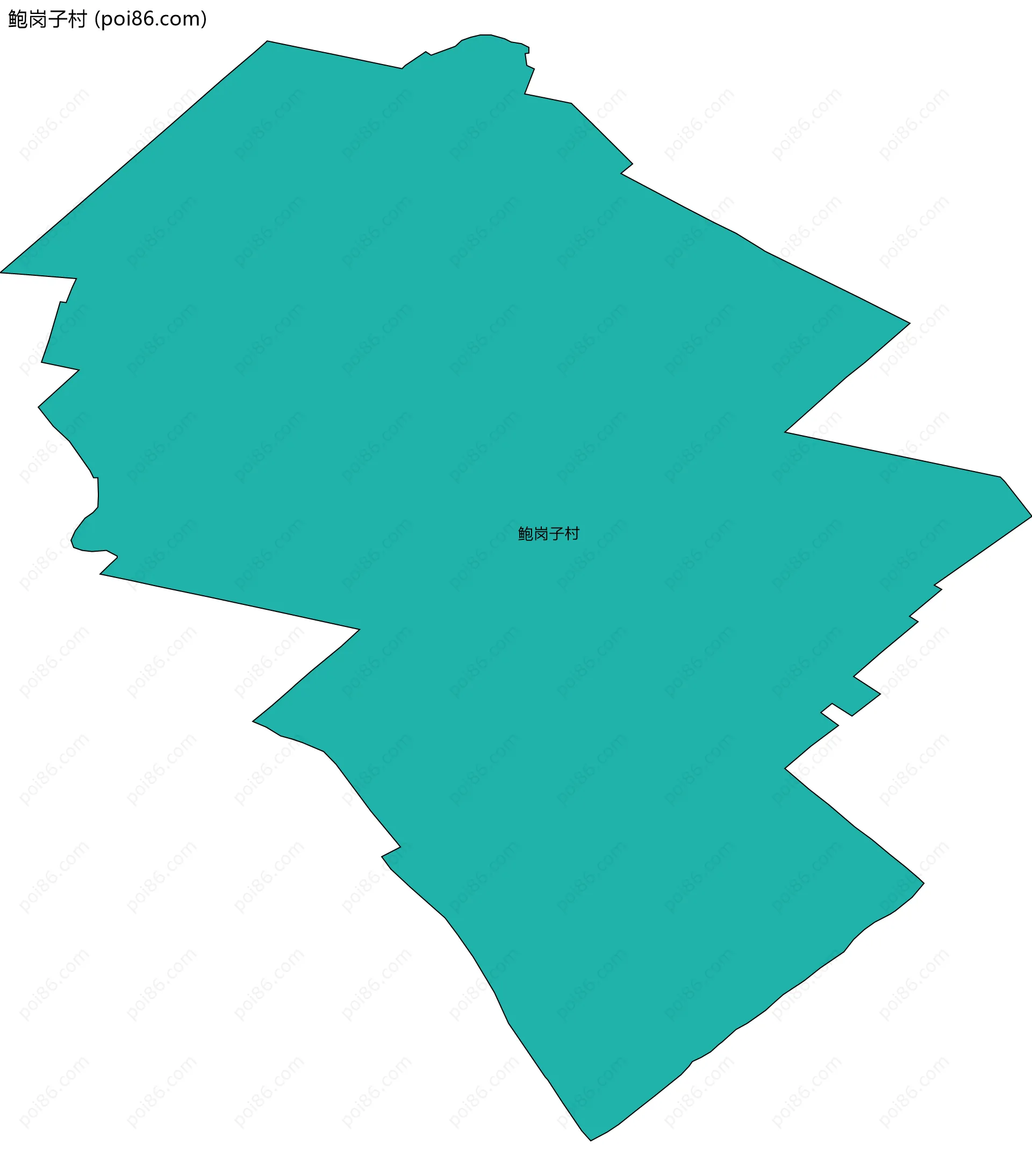 鲍岗子村边界地图