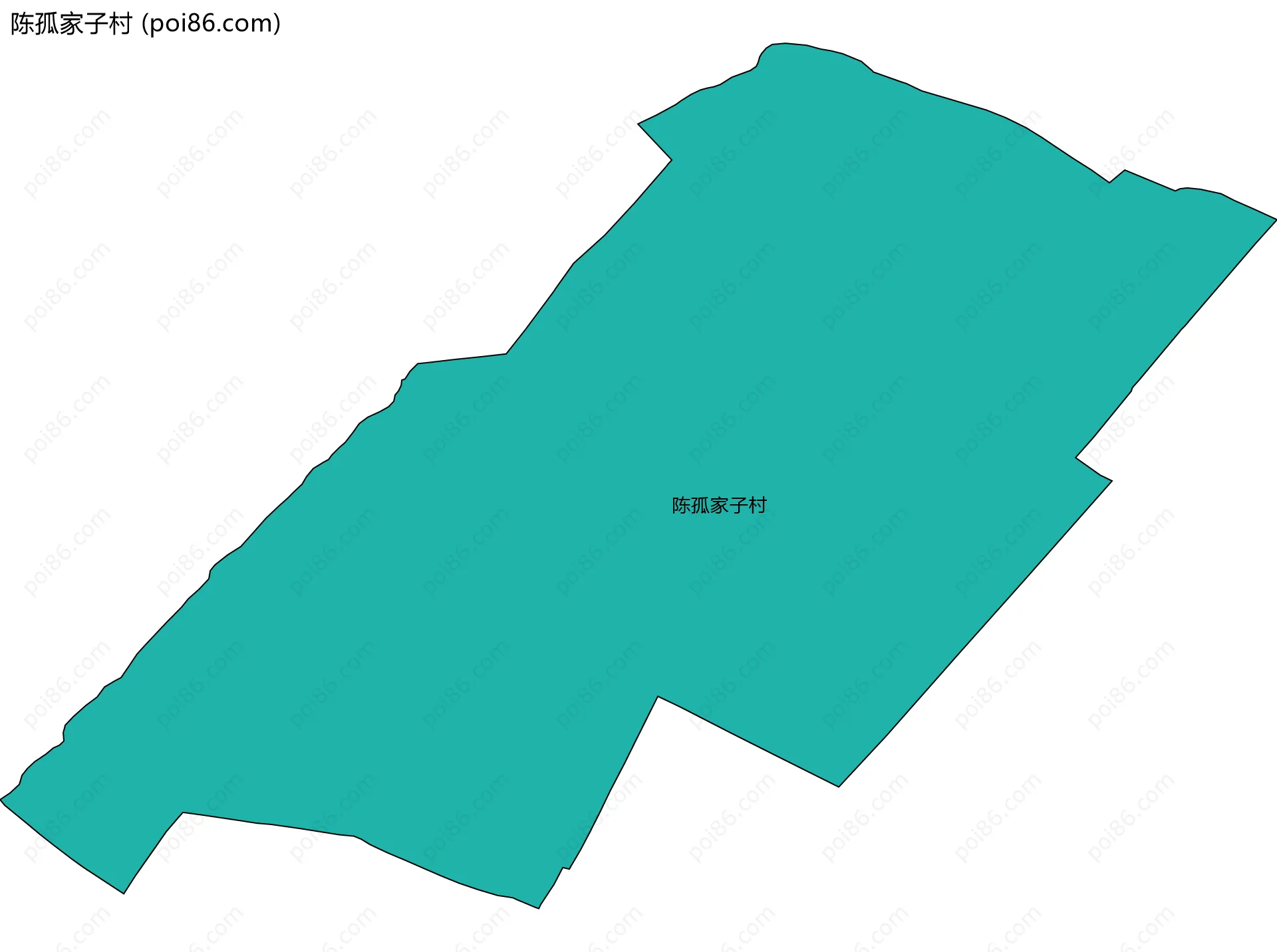 陈孤家子村边界地图