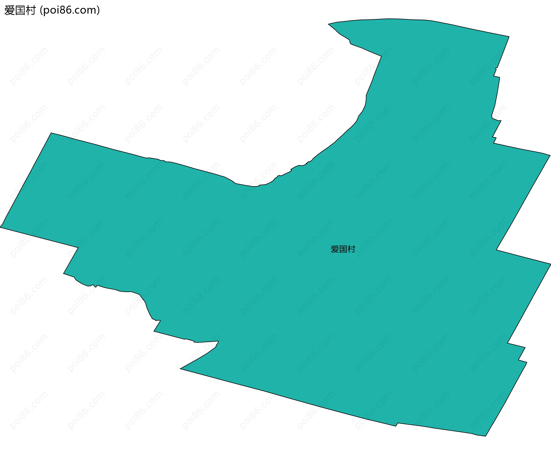 爱国村边界地图