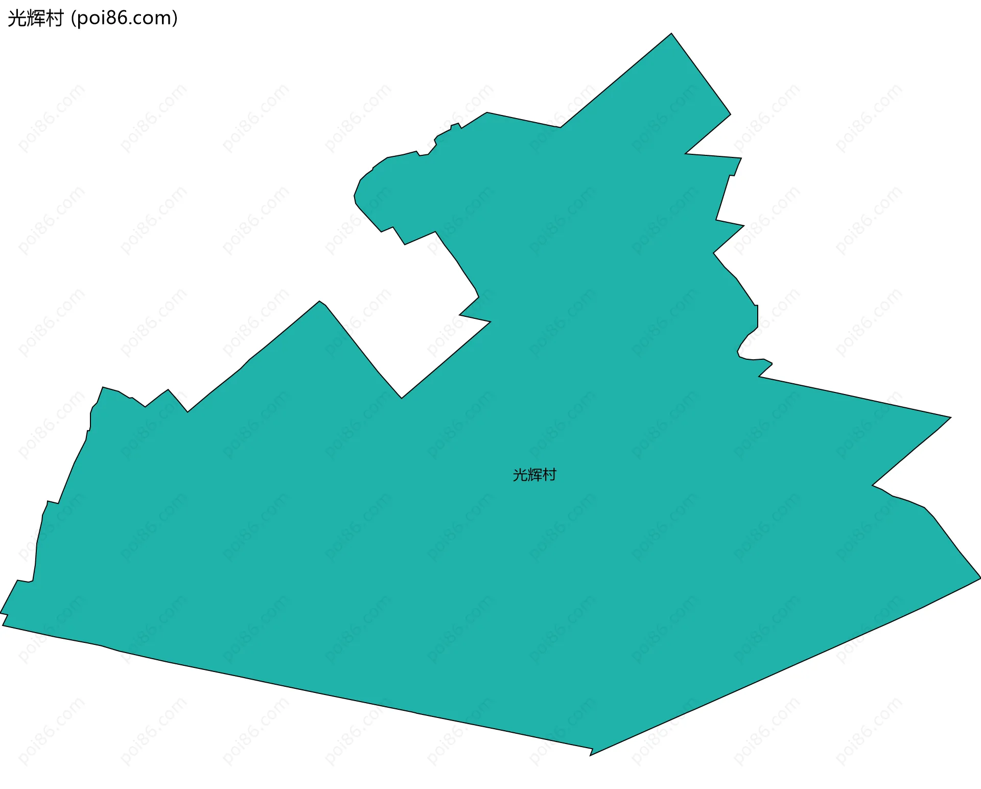 光辉村边界地图