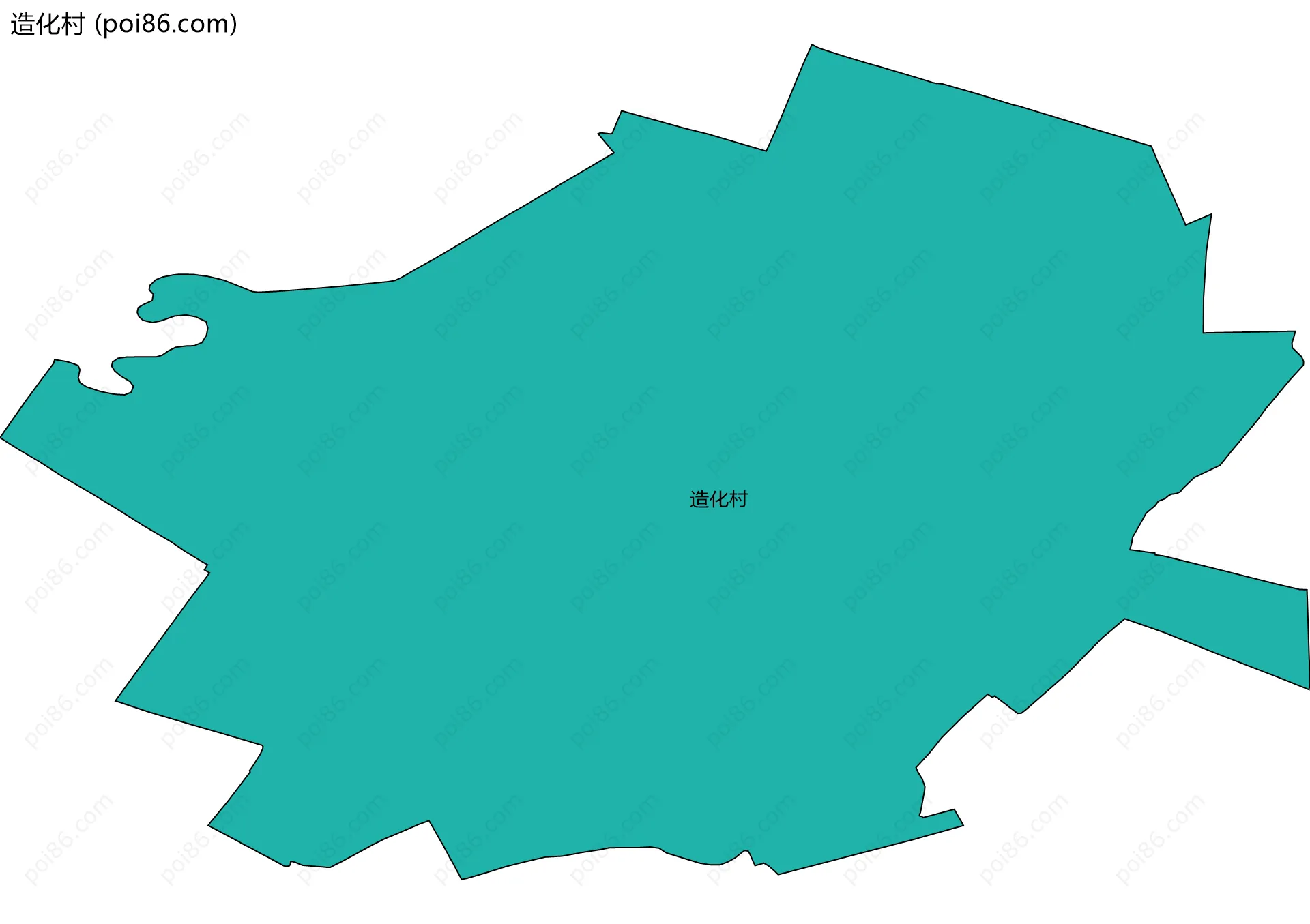 造化村边界地图