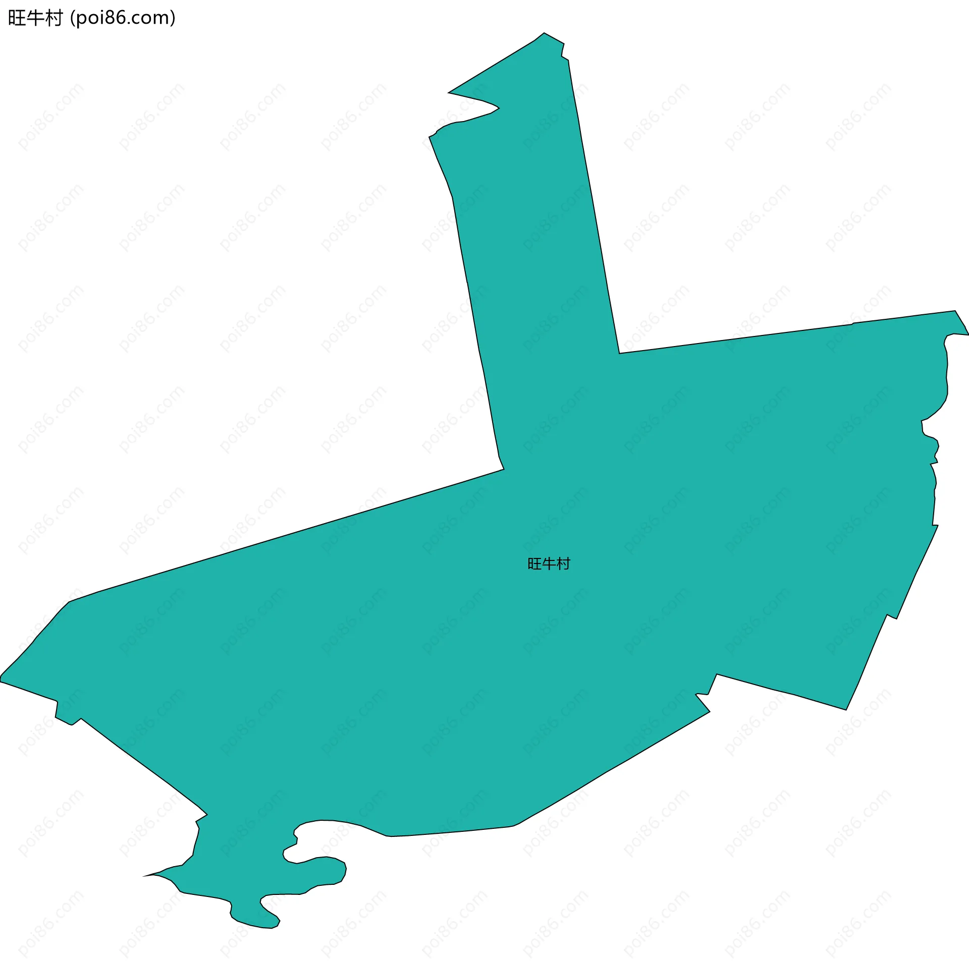 旺牛村边界地图