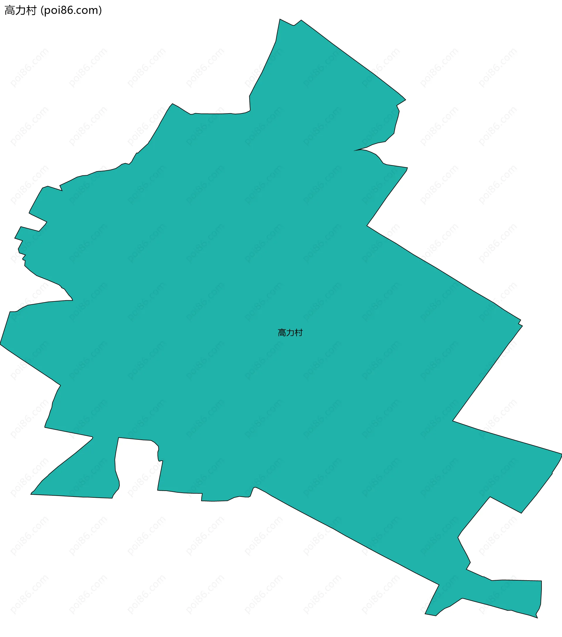 高力村边界地图