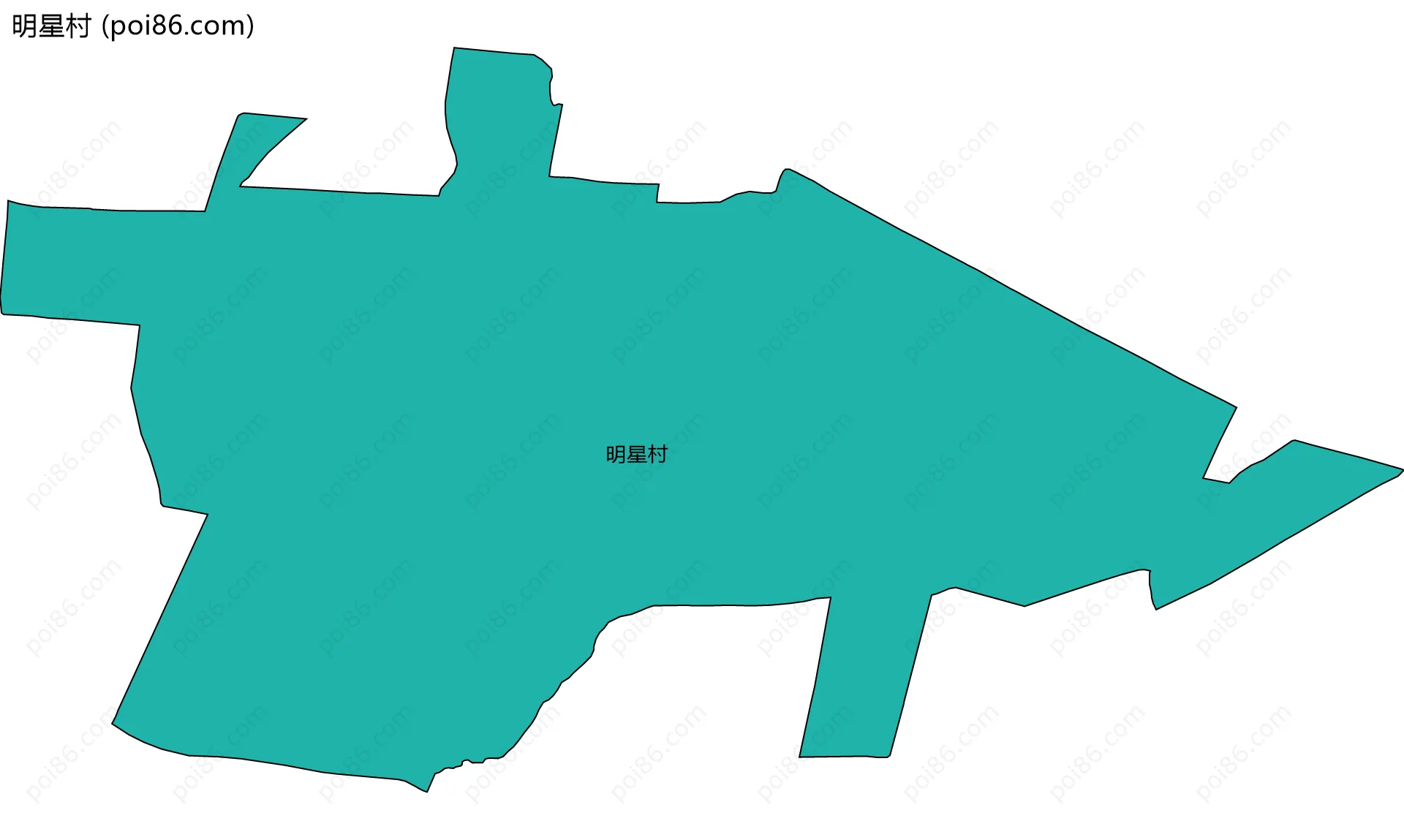 明星村边界地图