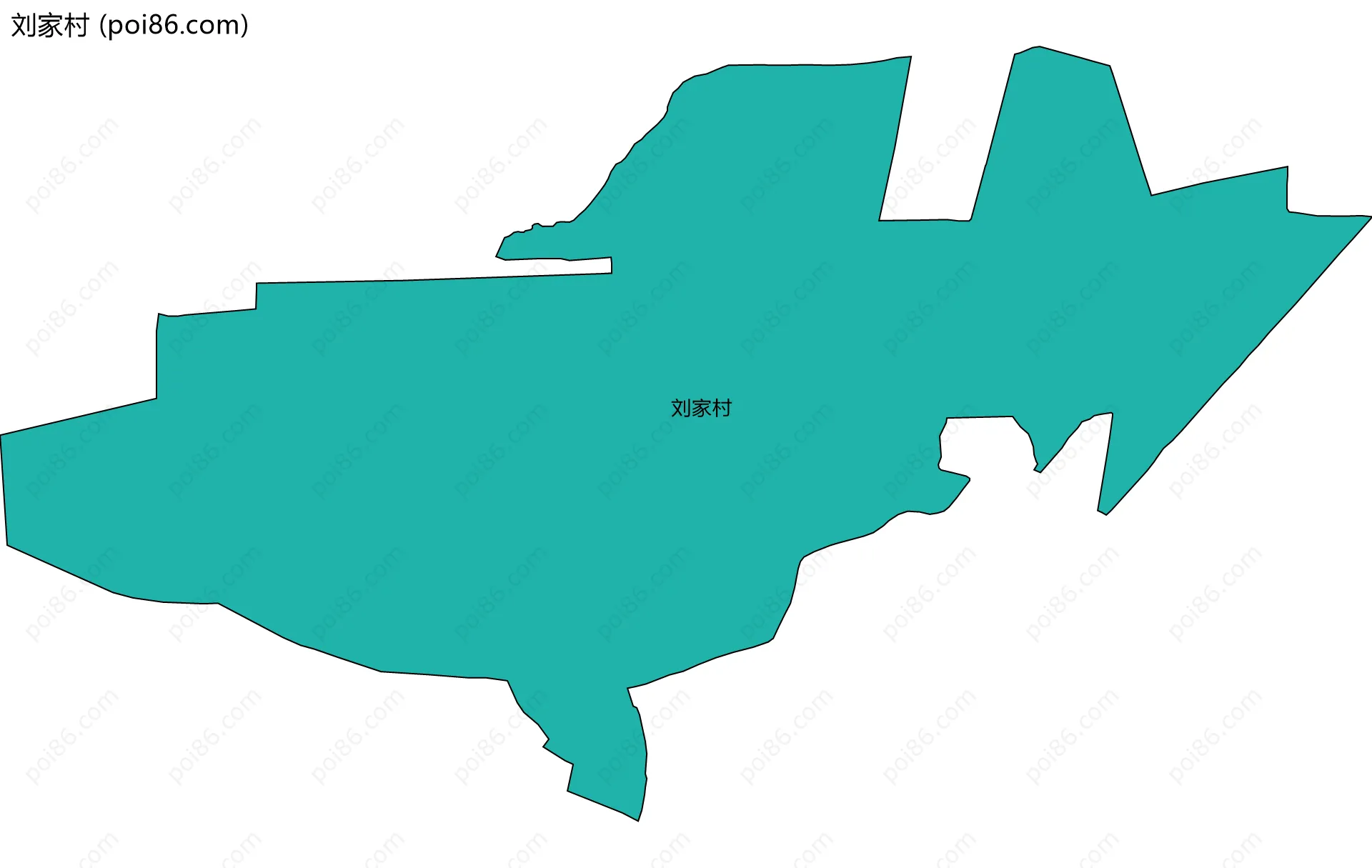 刘家村边界地图