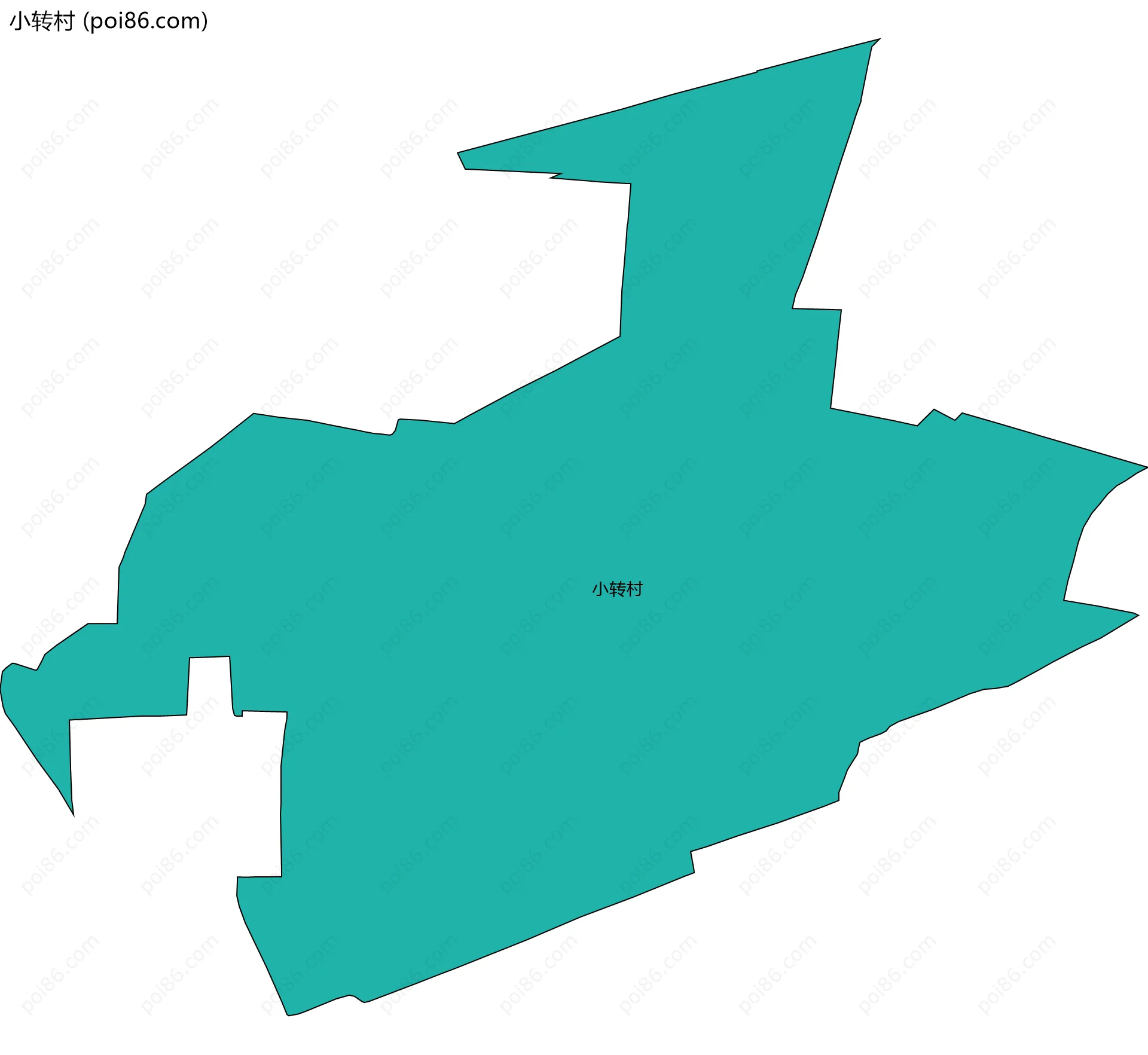 小转村边界地图