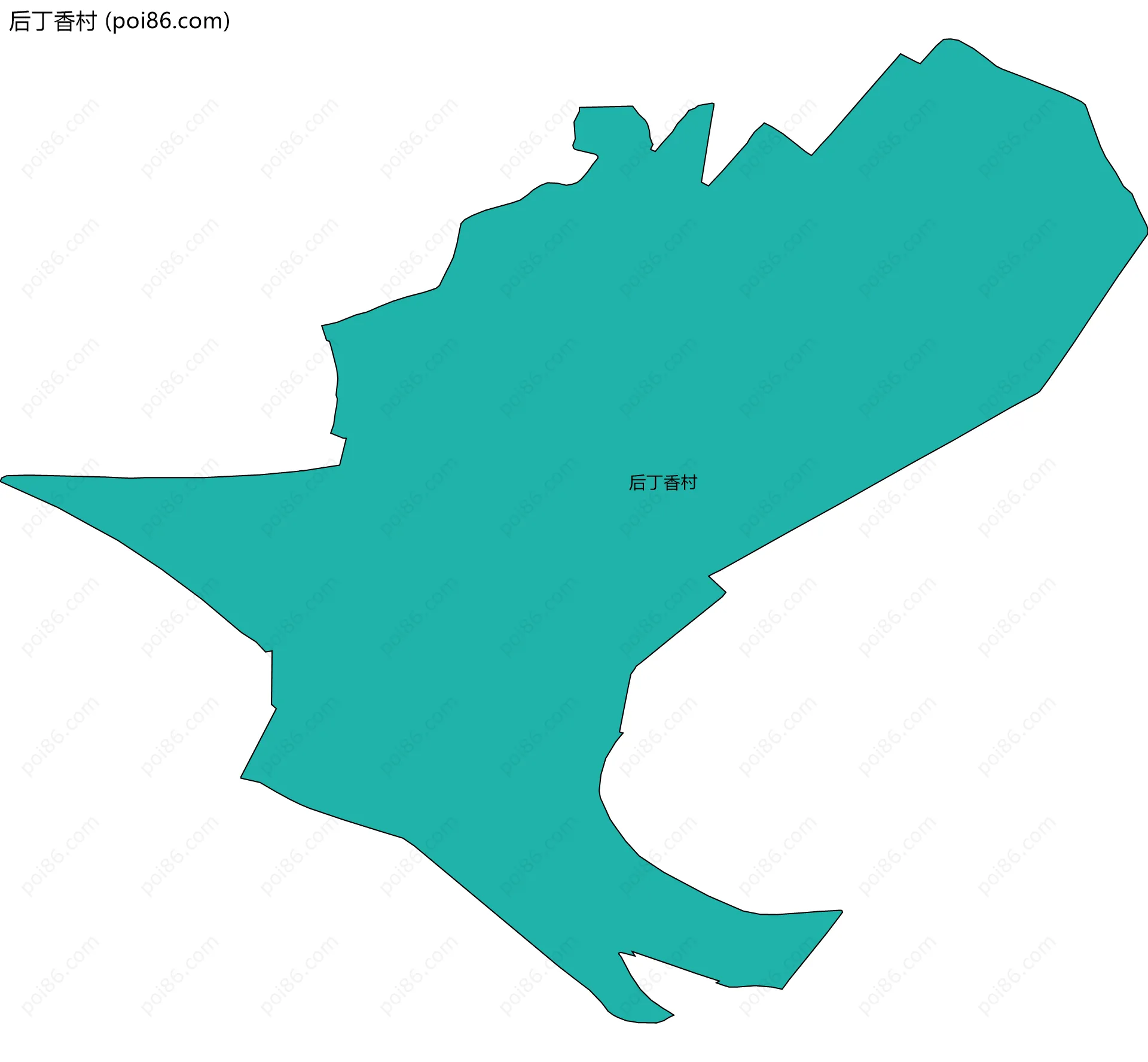 后丁香村边界地图