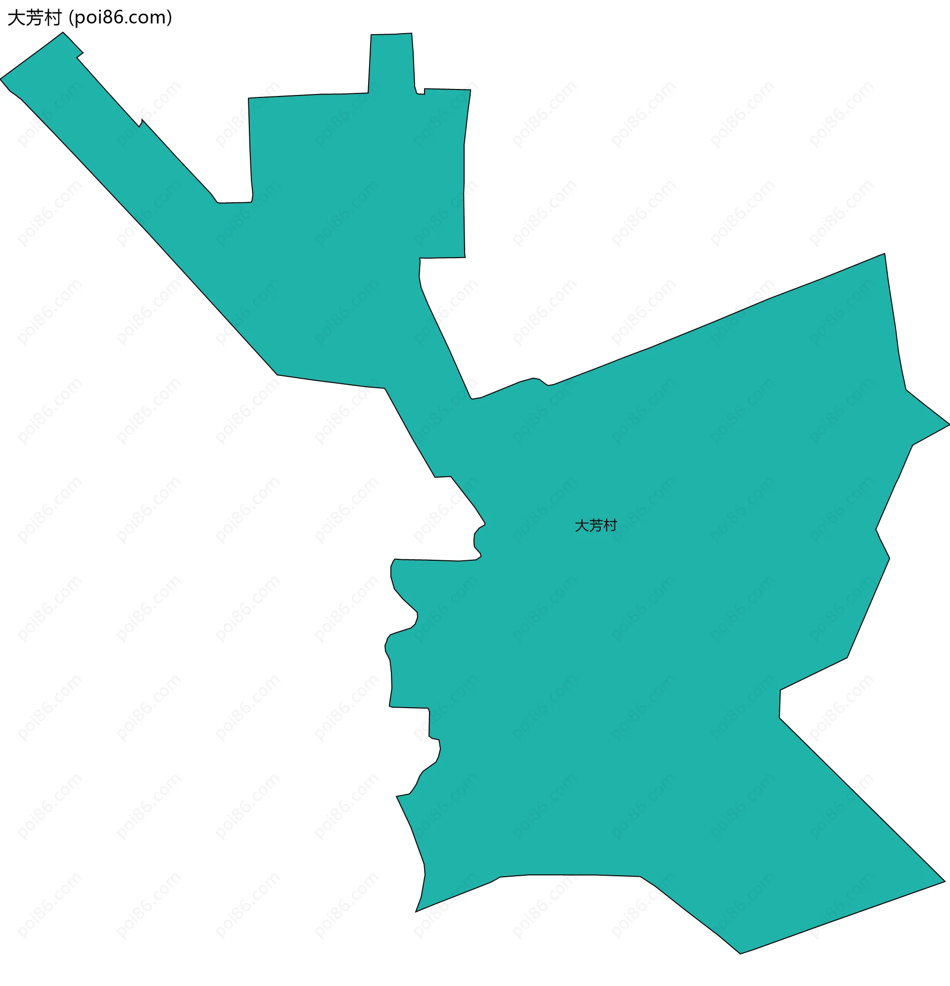 大芳村边界地图