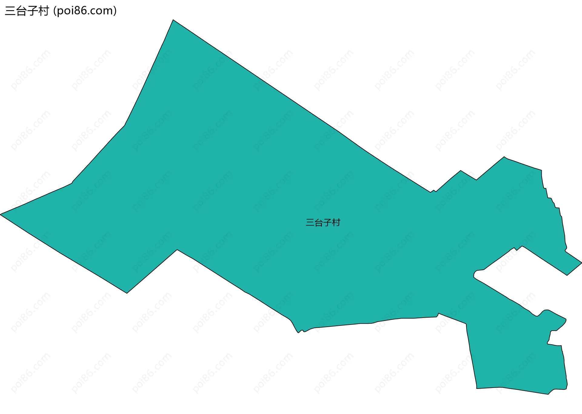 三台子村边界地图