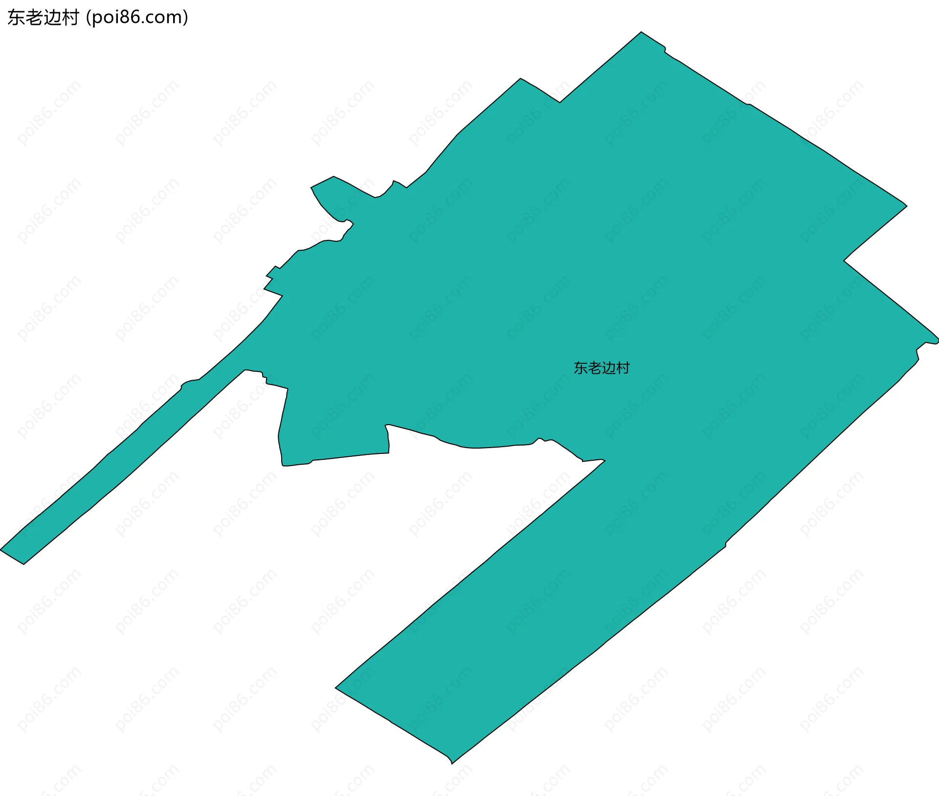 东老边村边界地图