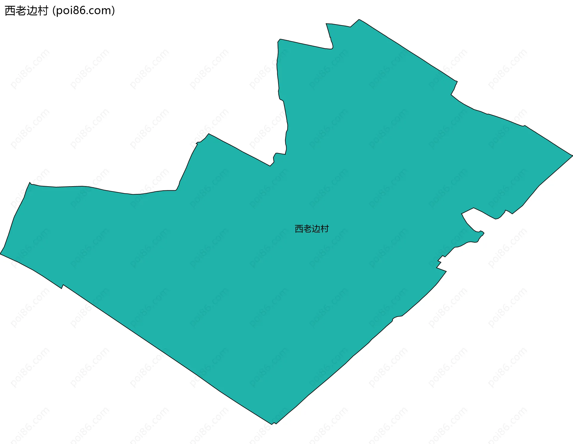 西老边村边界地图