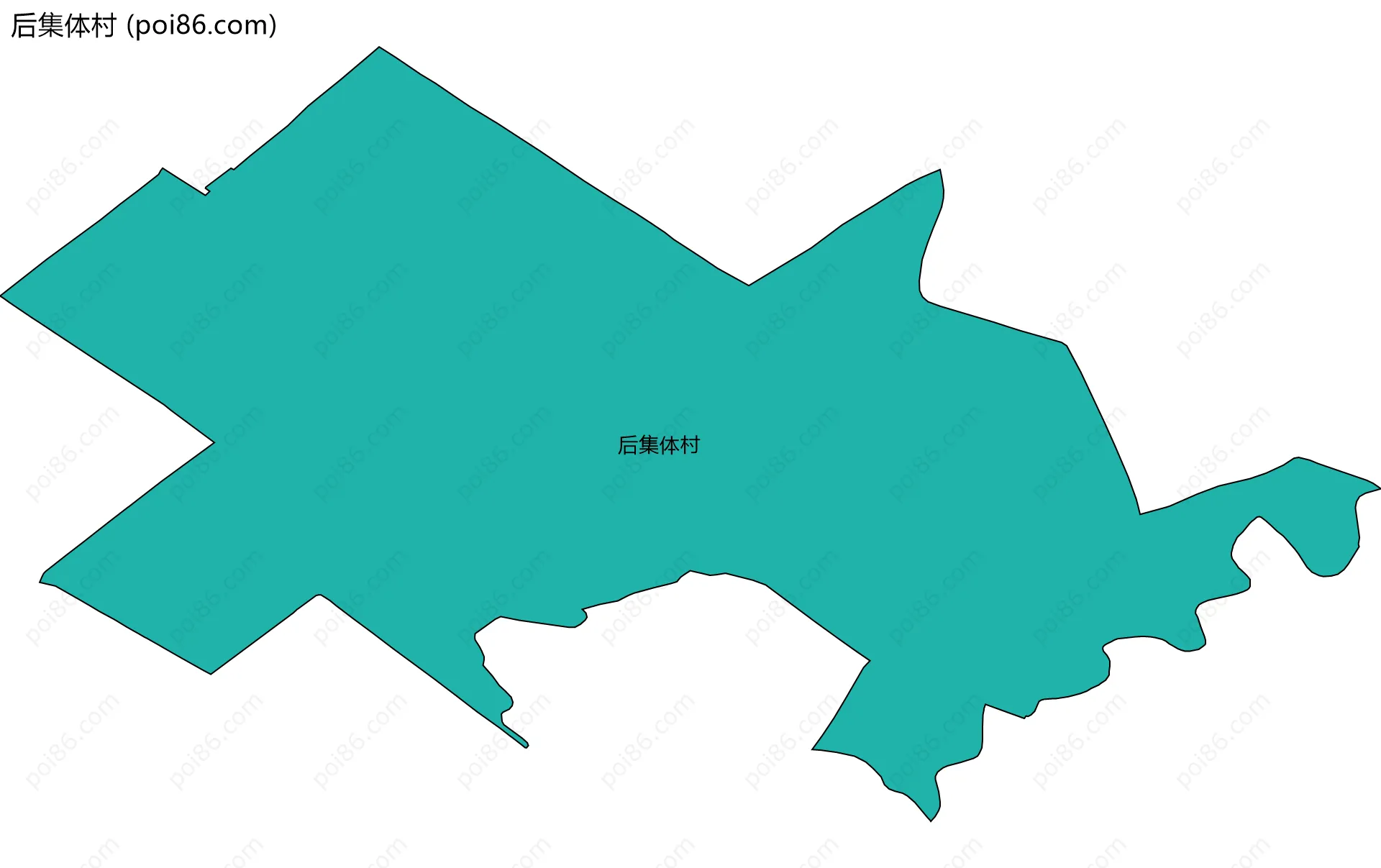 后集体村边界地图