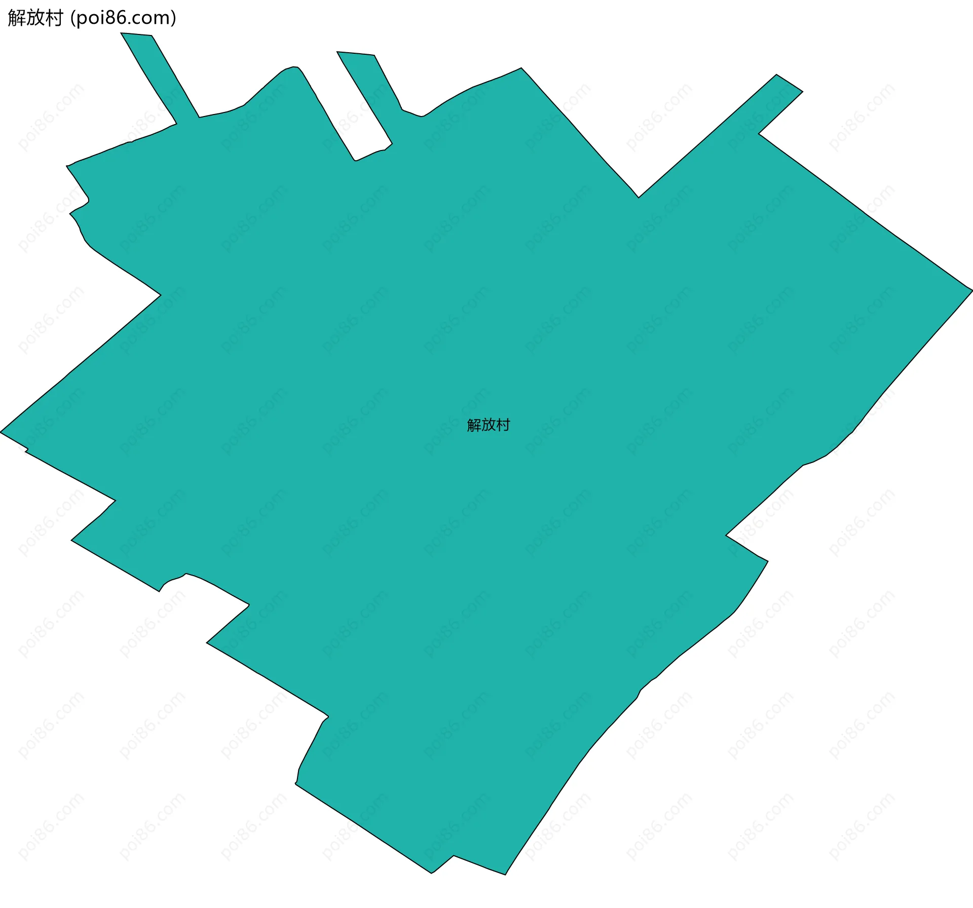 解放村边界地图