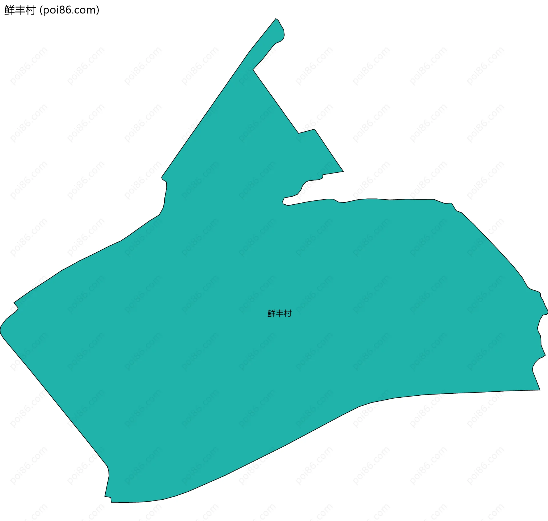 鲜丰村边界地图