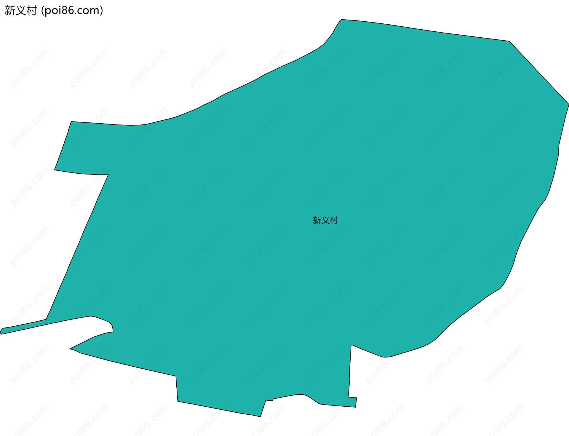 新义村边界地图