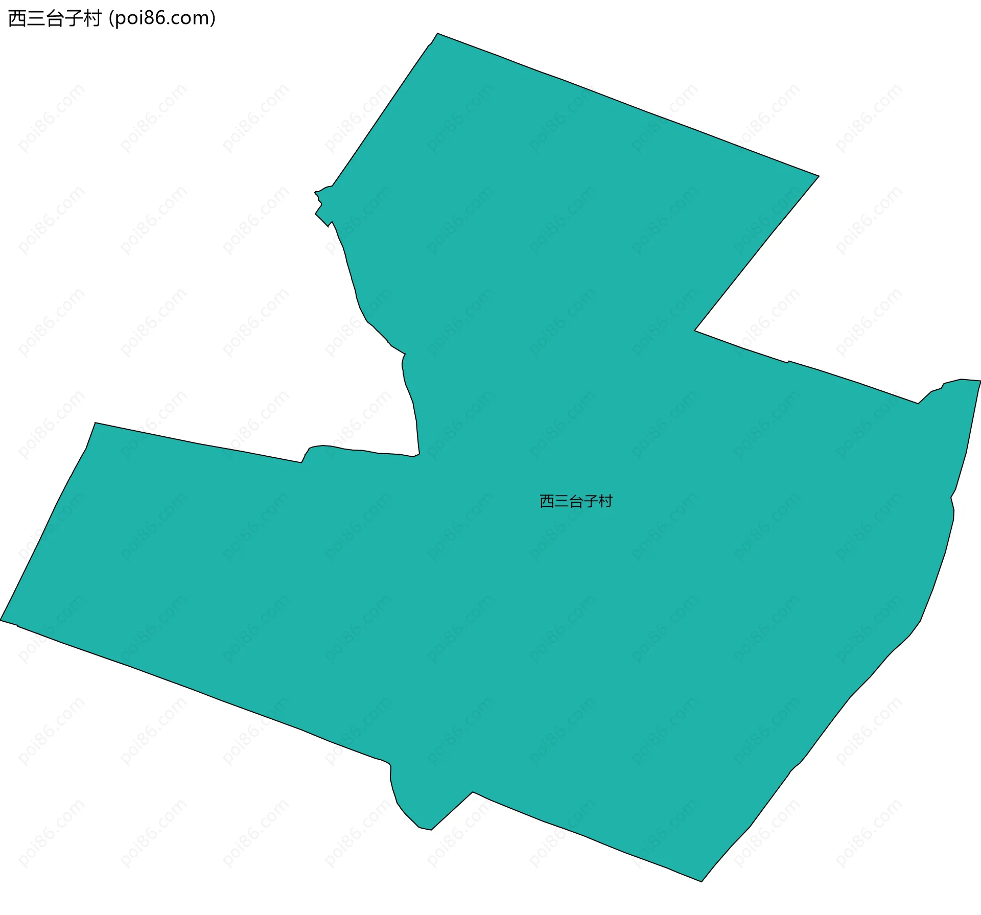 西三台子村边界地图