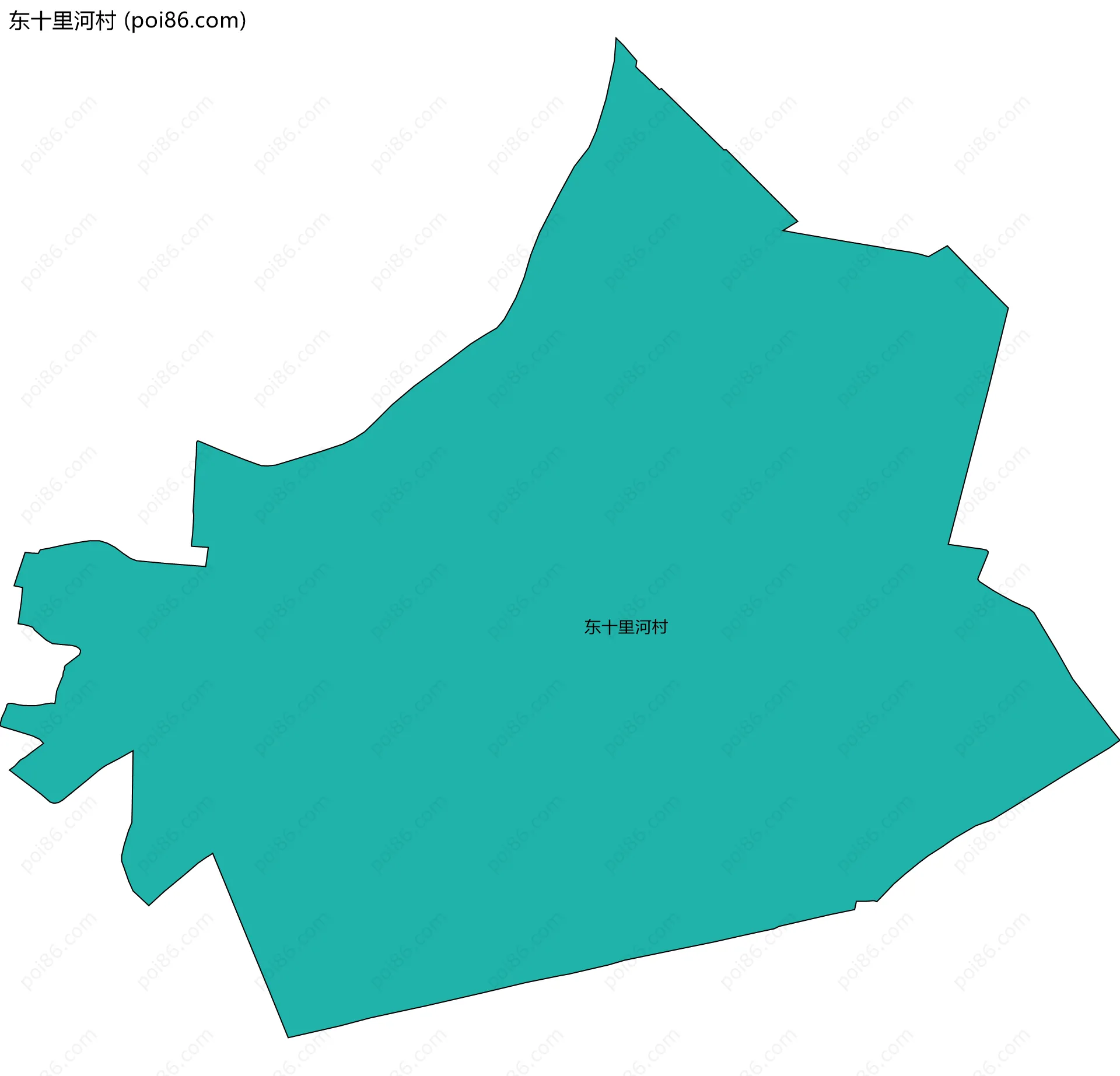 东十里河村边界地图