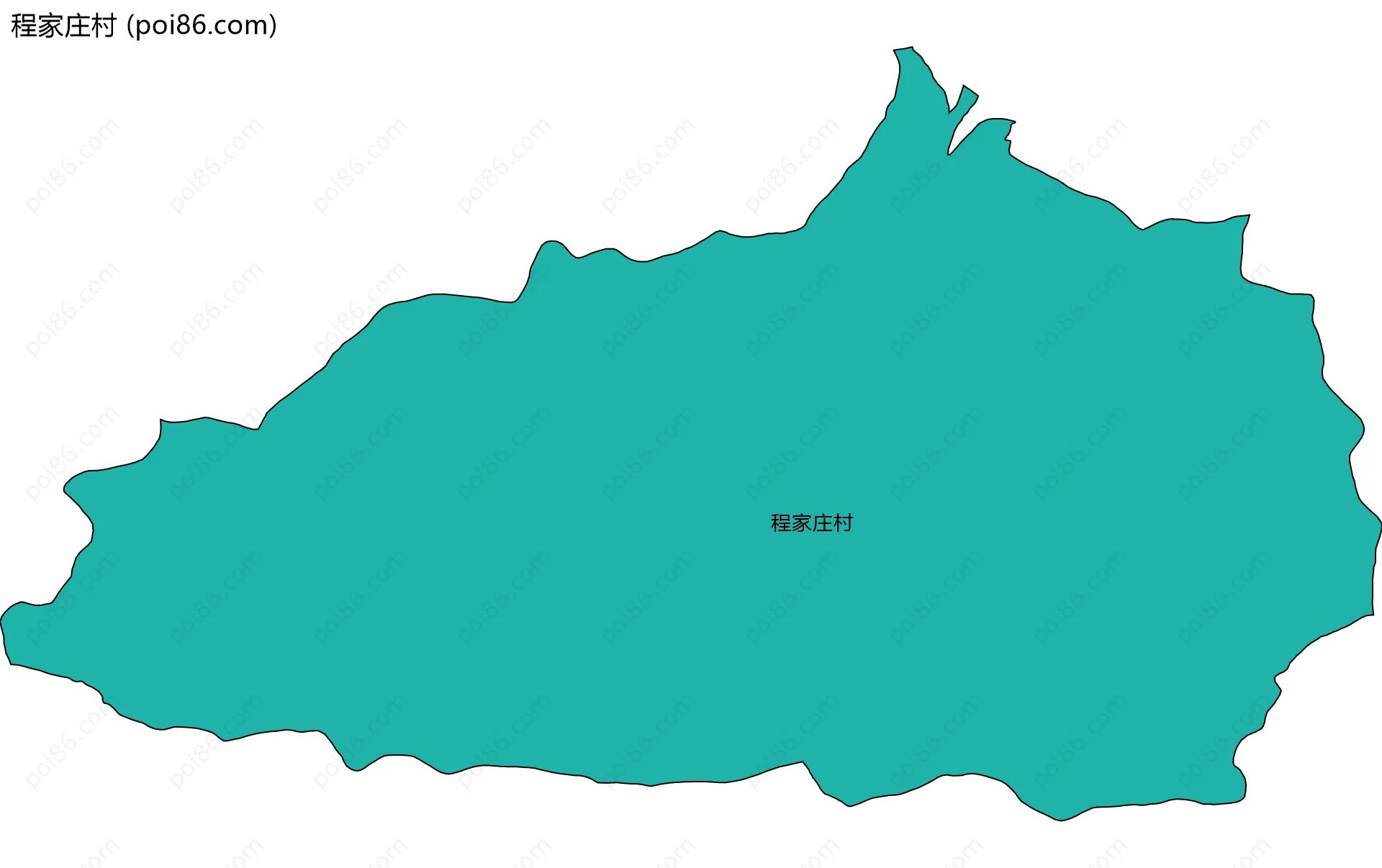 程家庄村边界地图