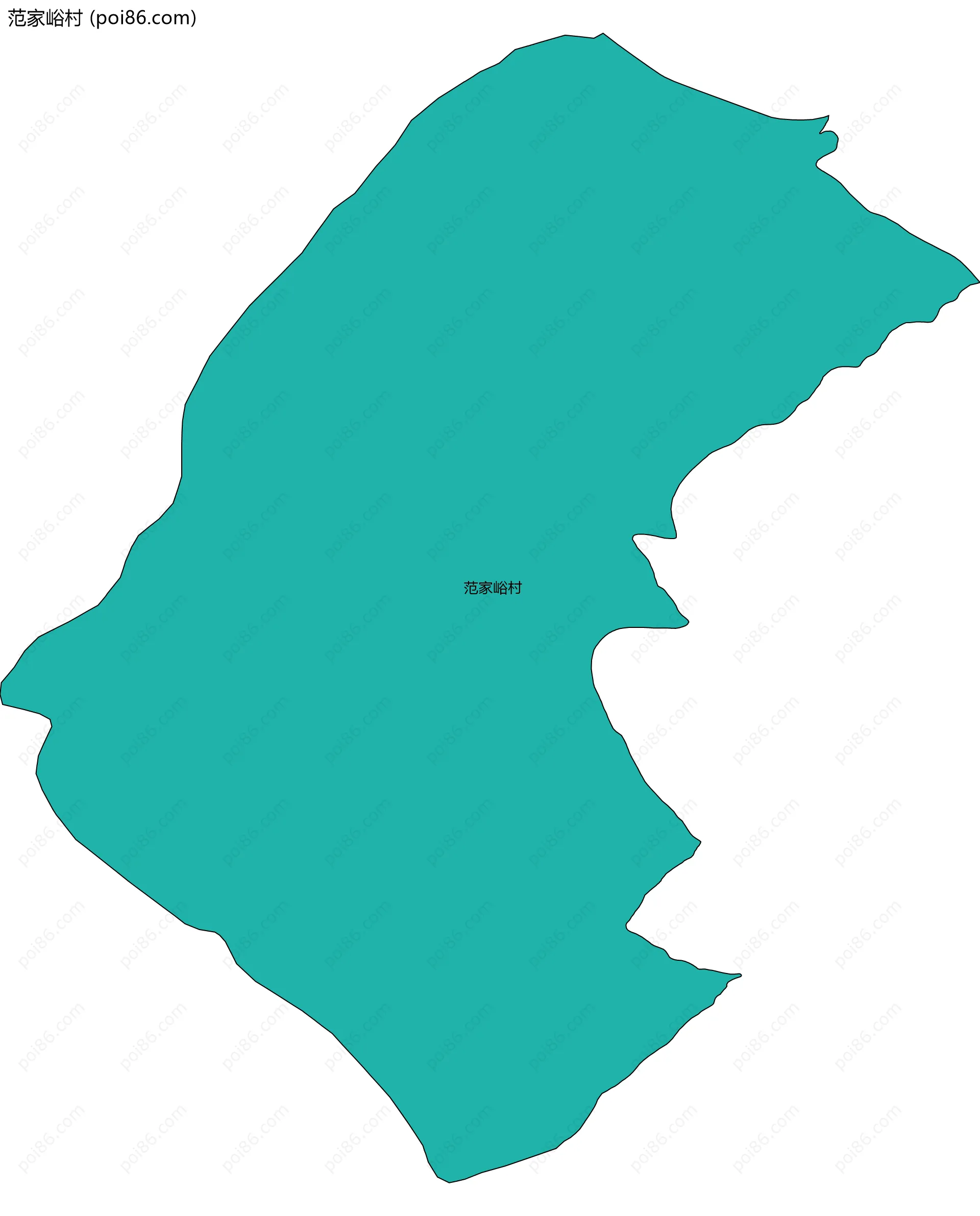 范家峪村边界地图