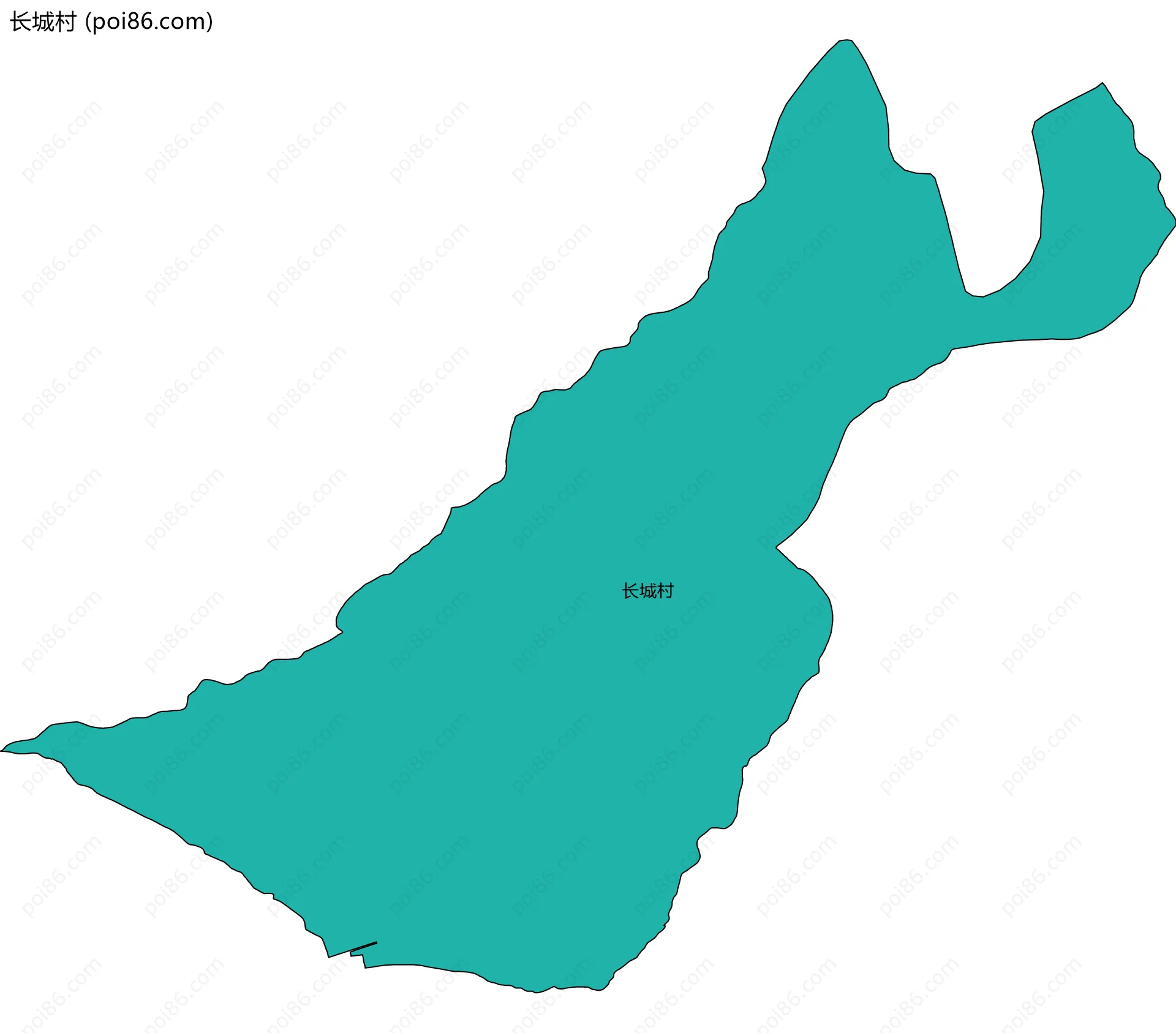 长城村边界地图