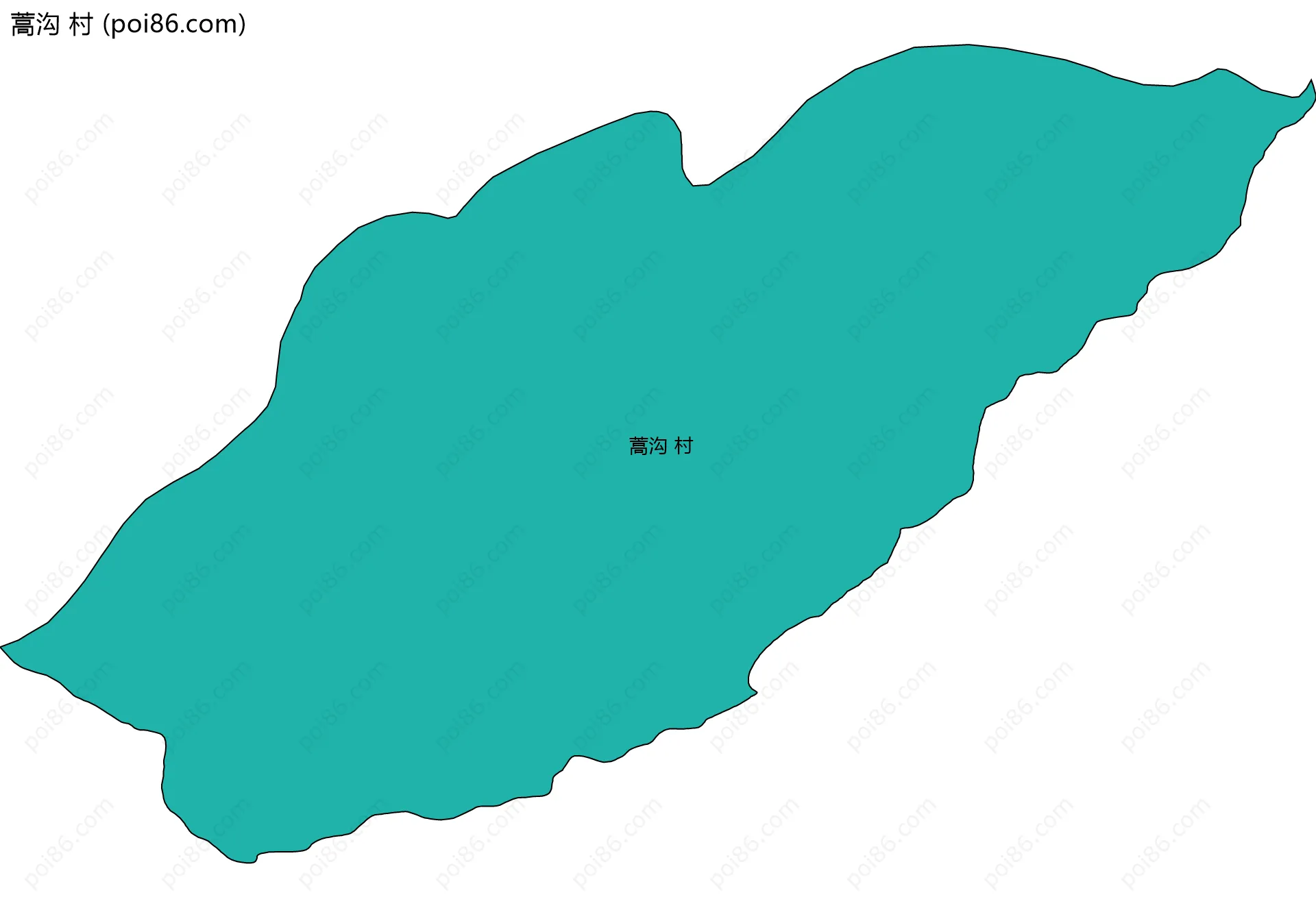 蒿沟 村边界地图
