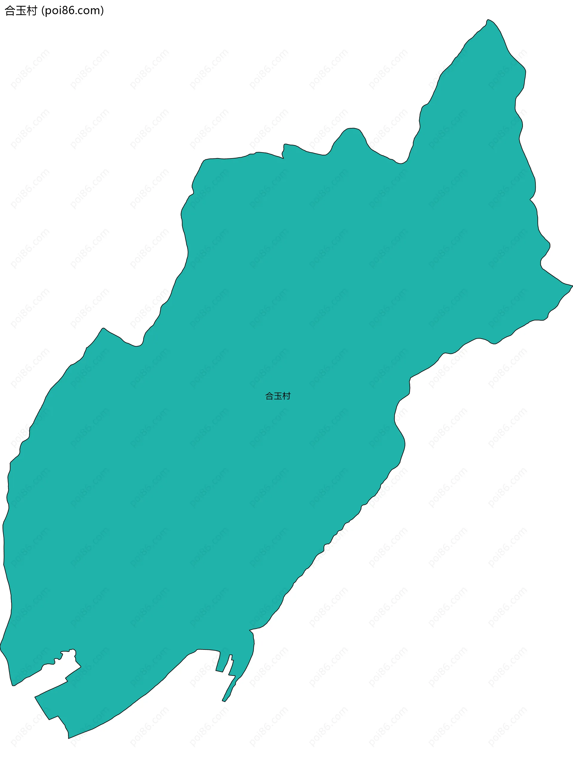 合玉村边界地图