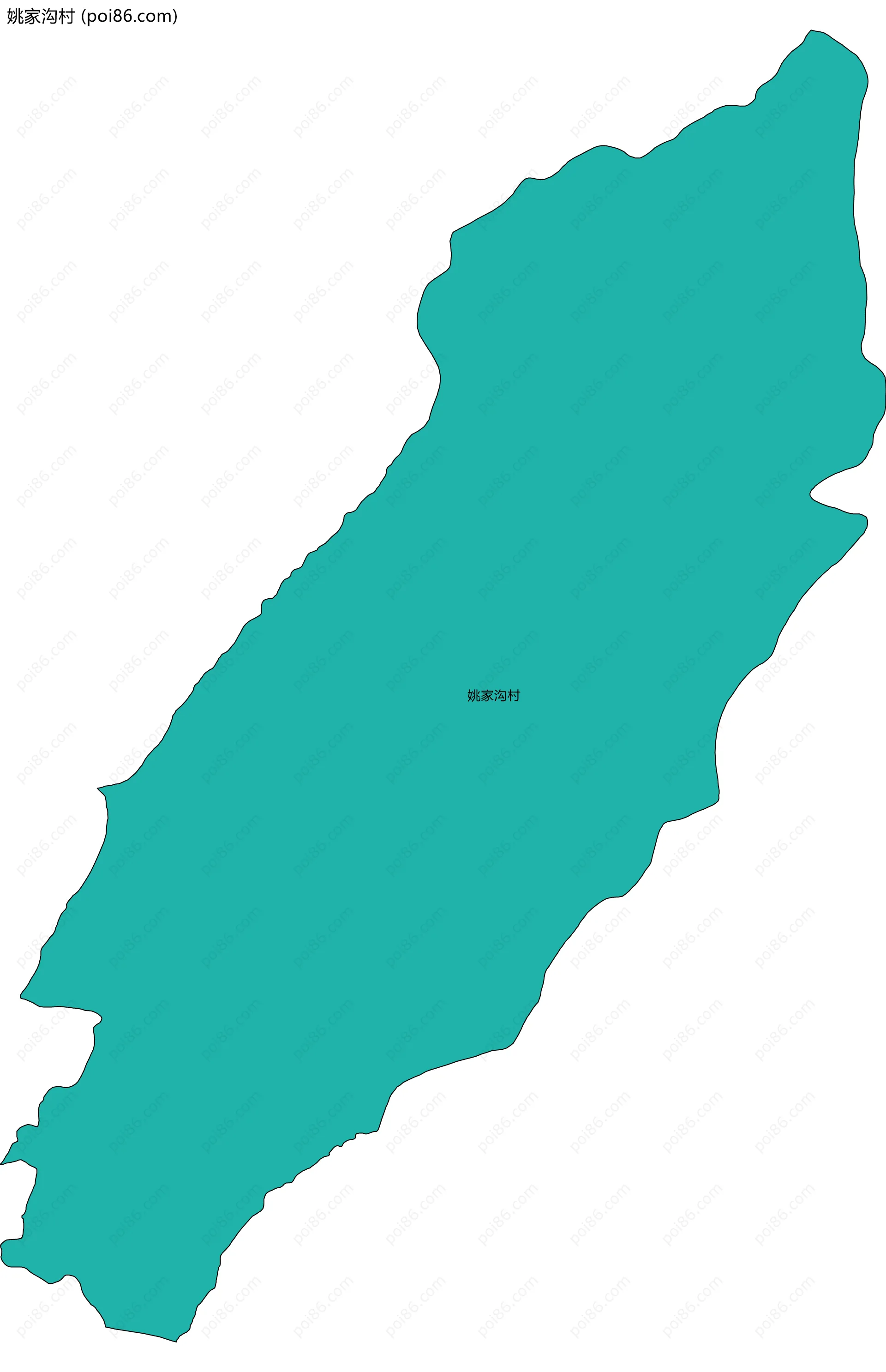姚家沟村边界地图