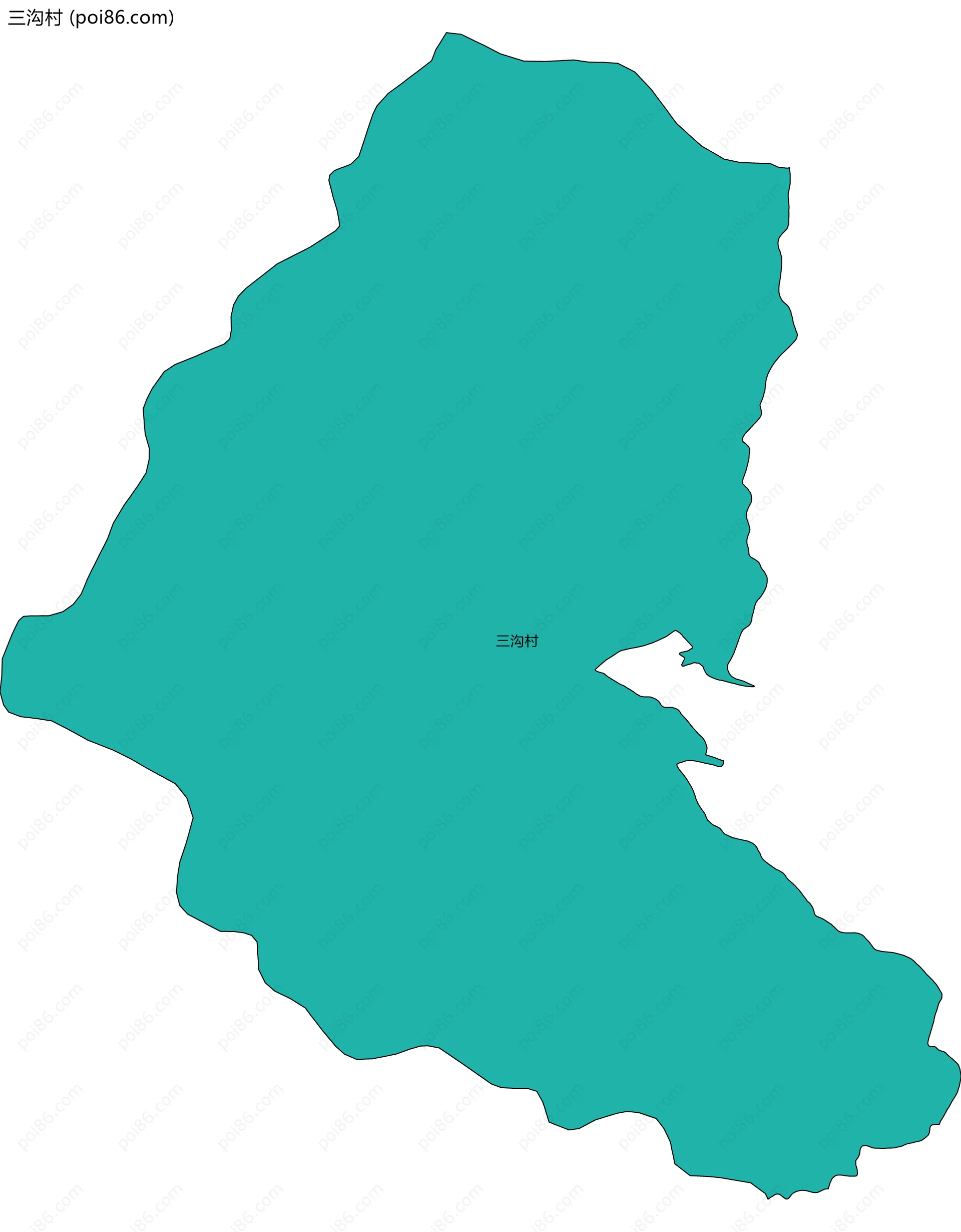 三沟村边界地图