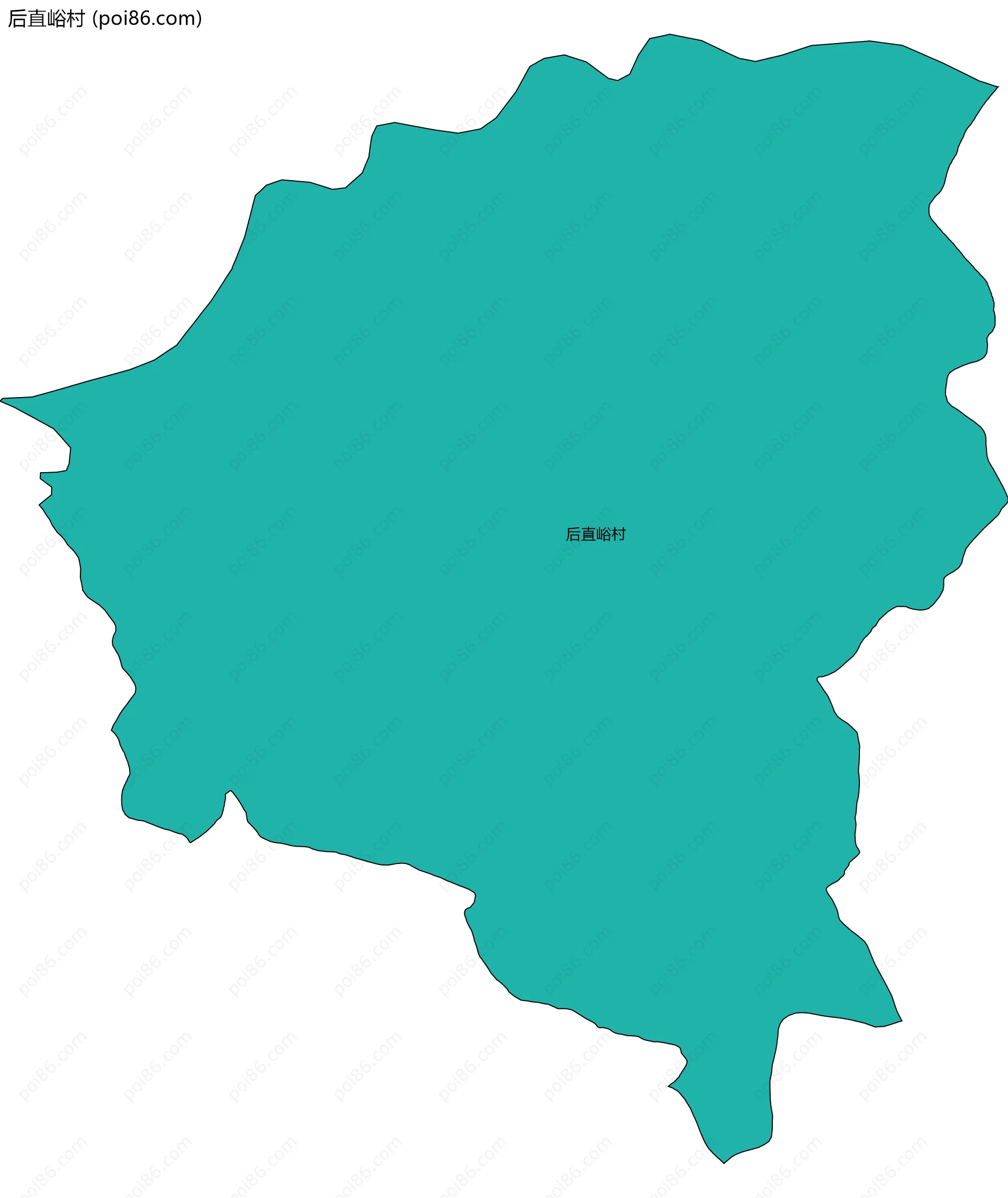 后直峪村边界地图