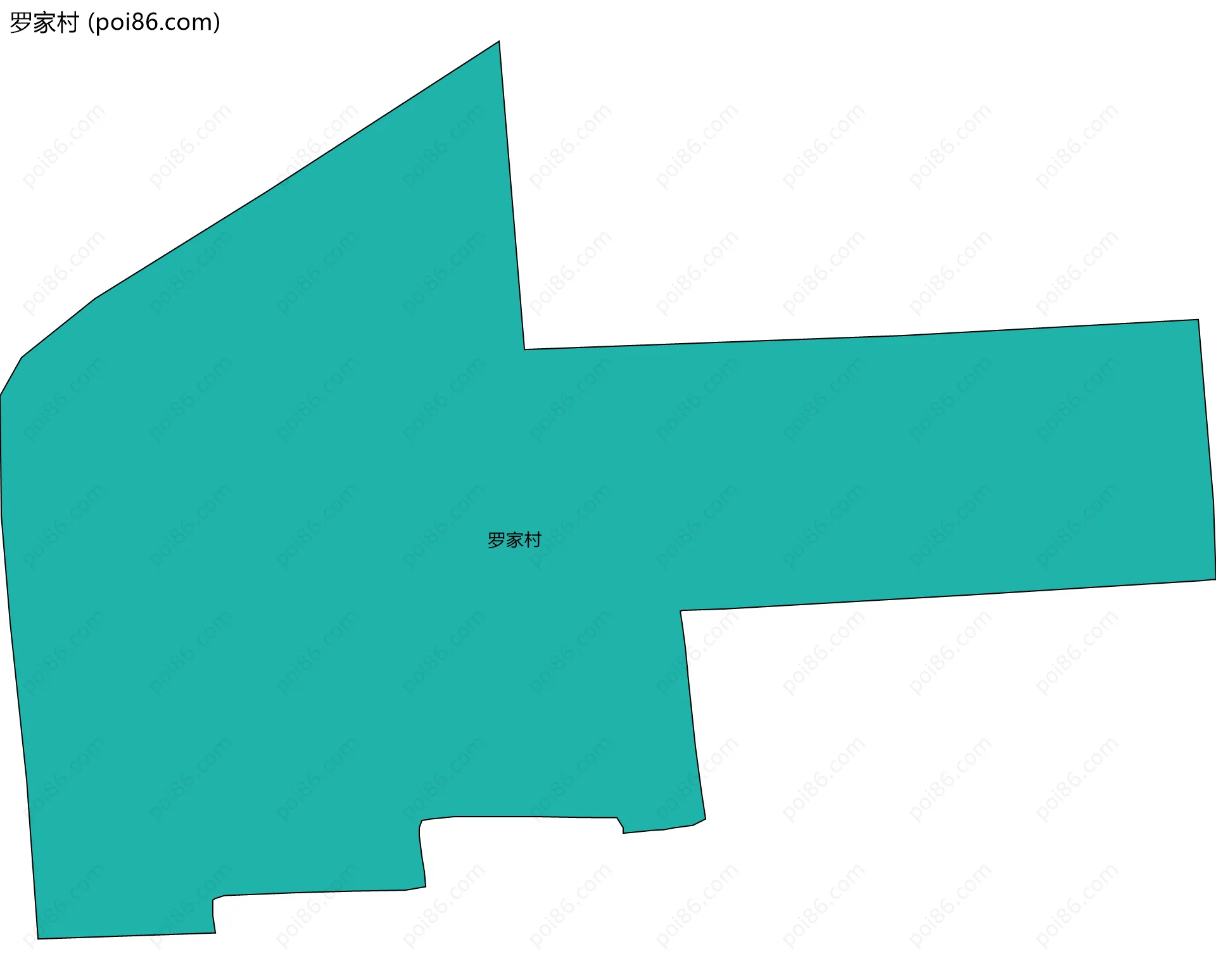 罗家村边界地图