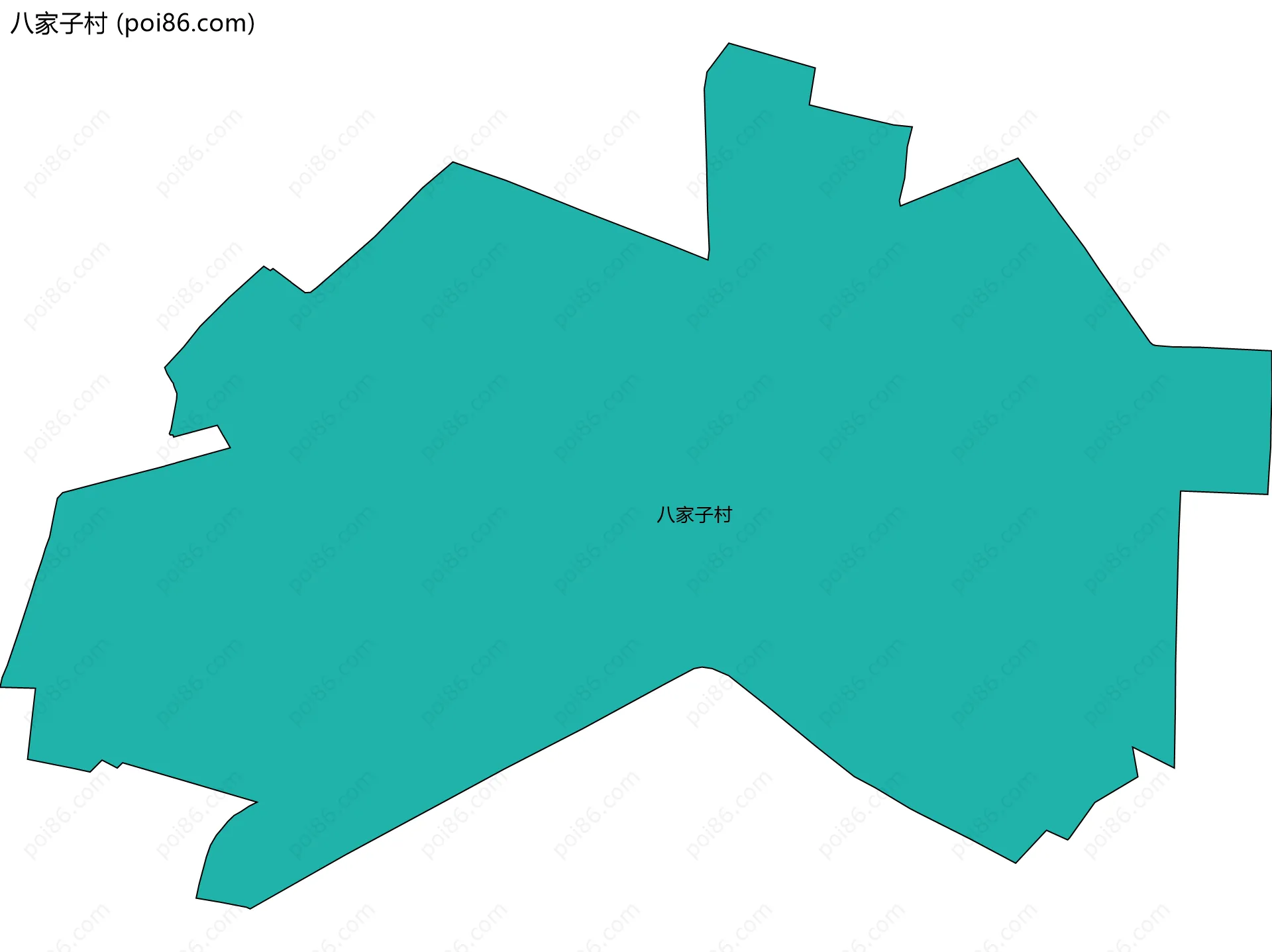 八家子村边界地图