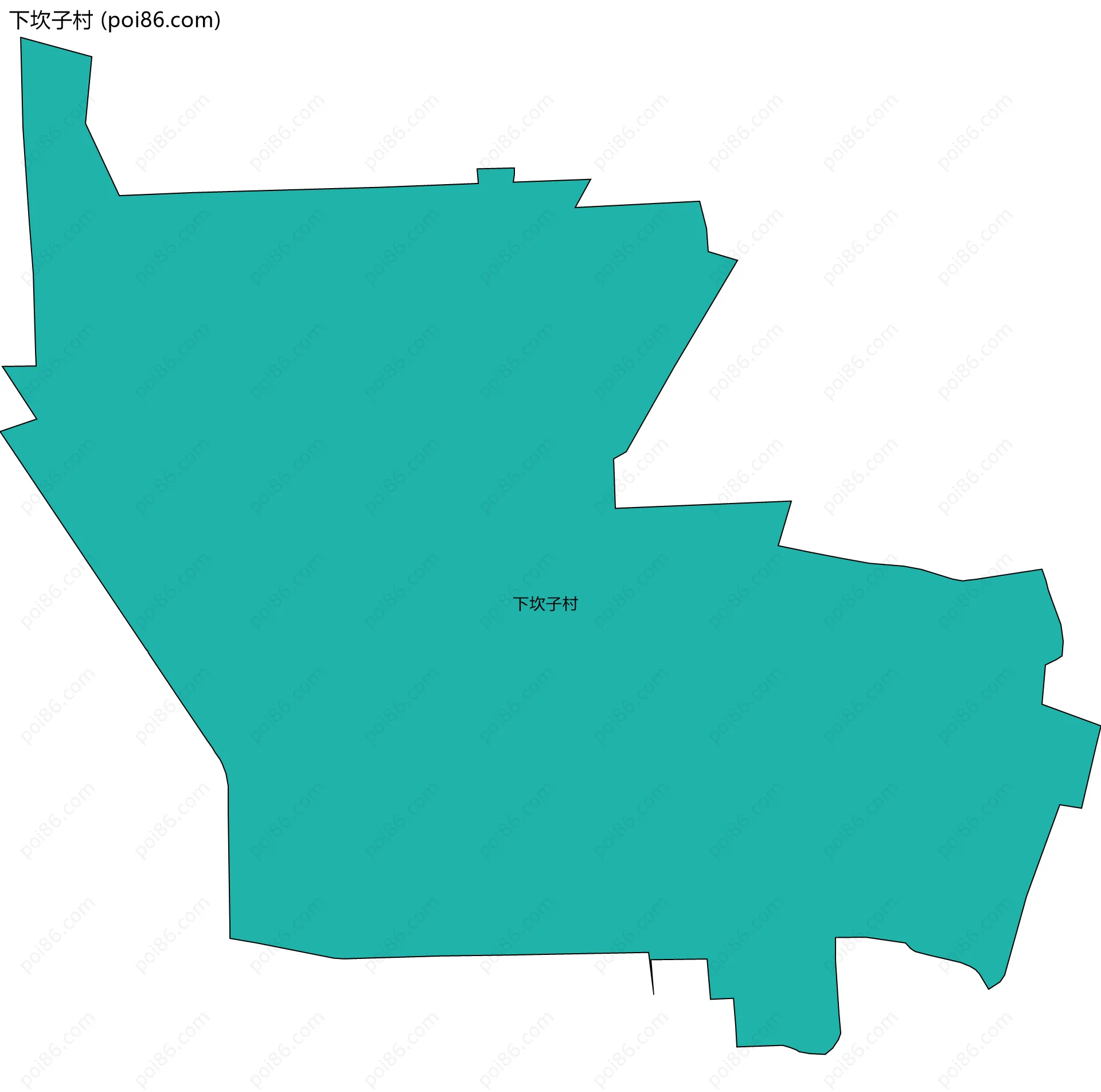 下坎子村边界地图