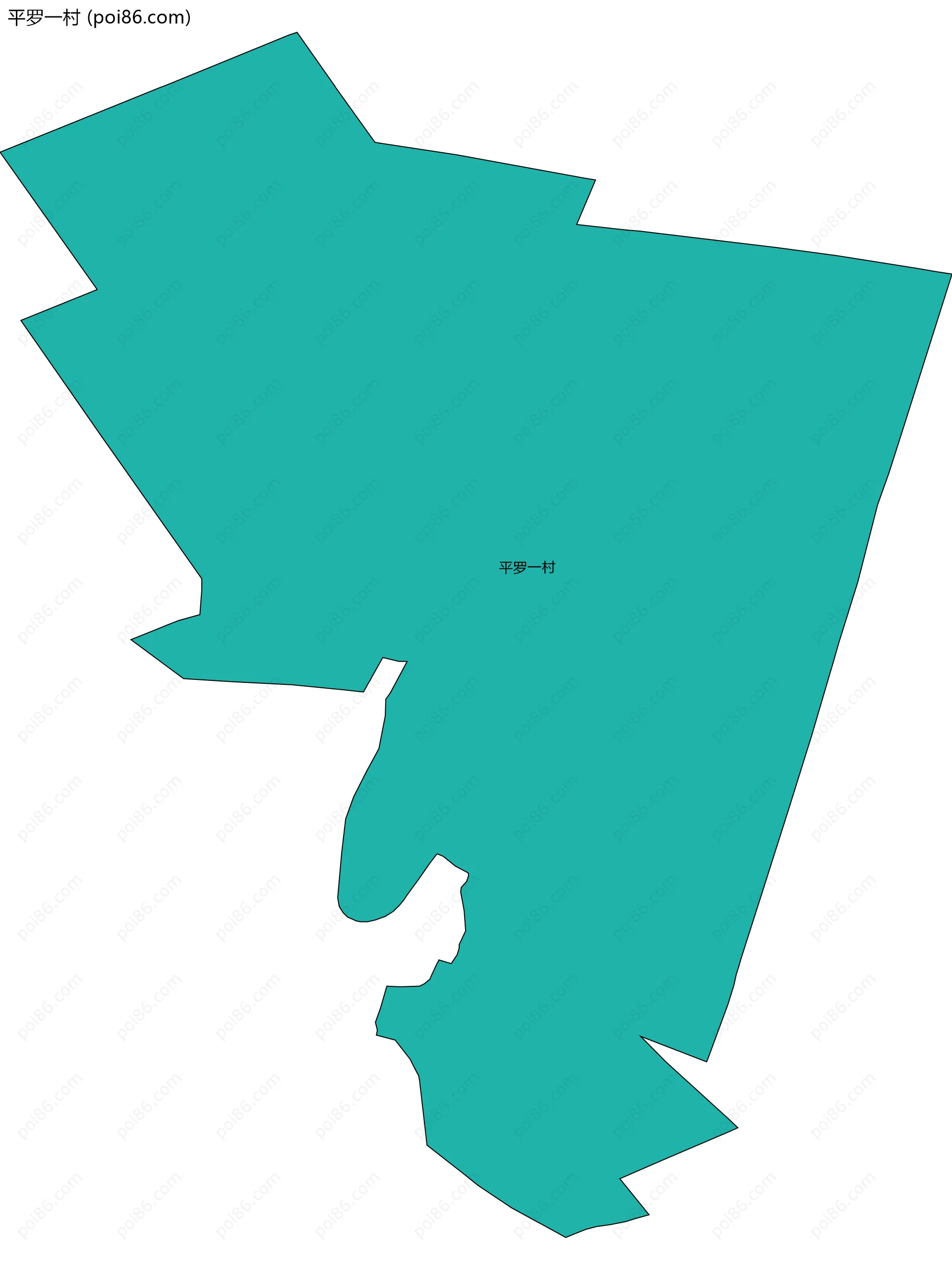 平罗一村边界地图