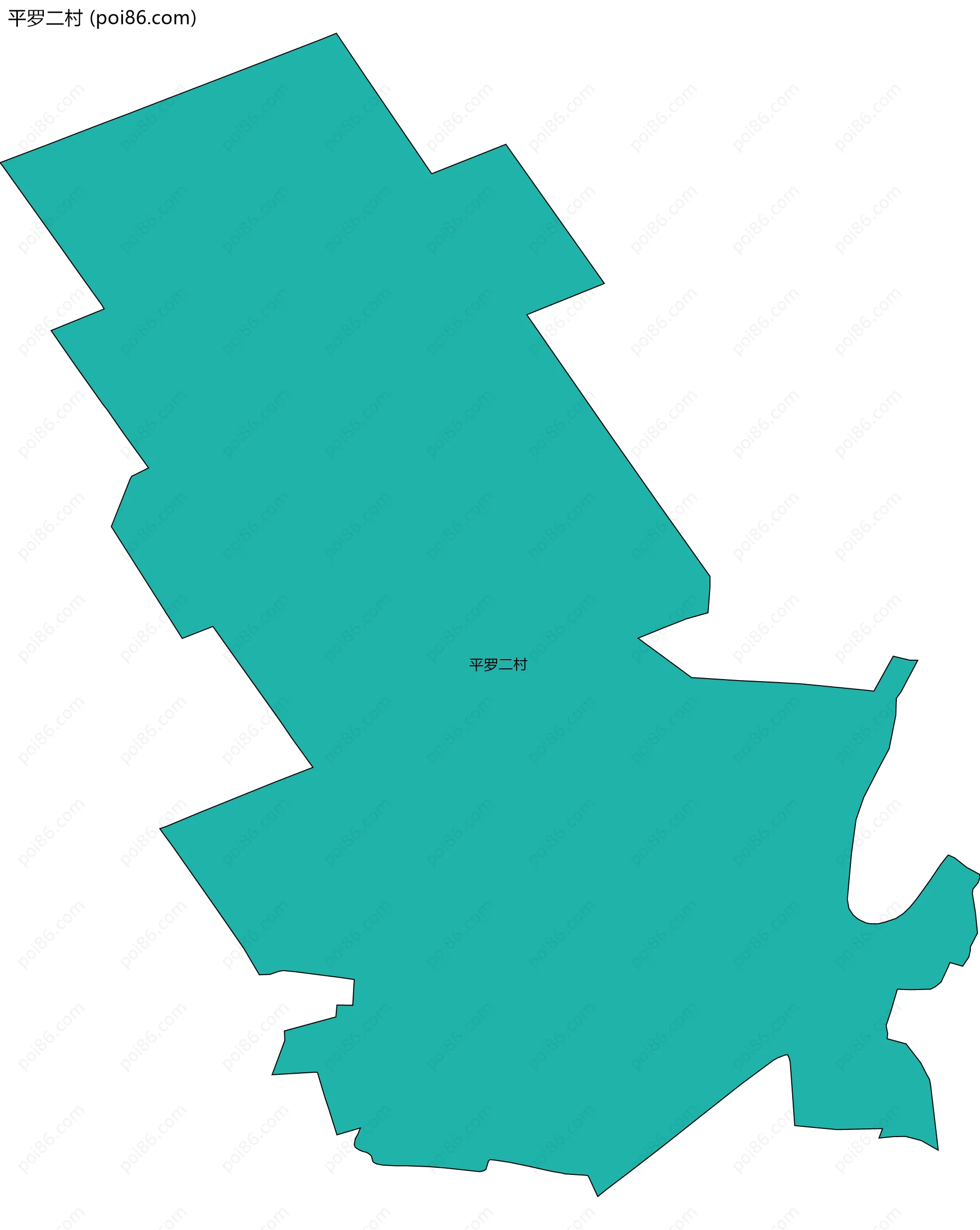 平罗二村边界地图