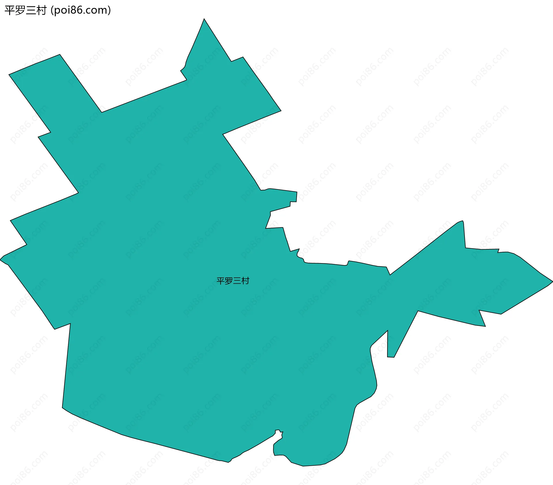 平罗三村边界地图