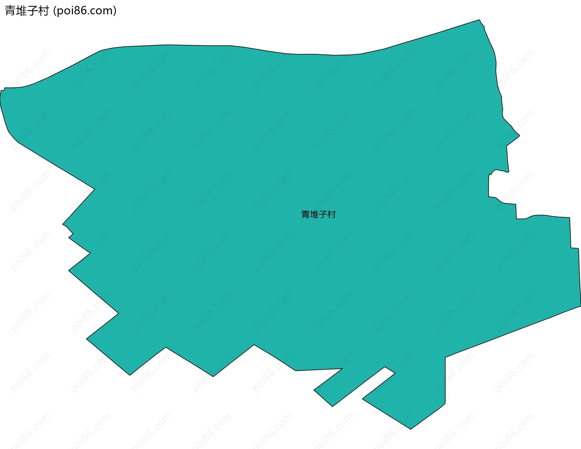 青堆子村边界地图