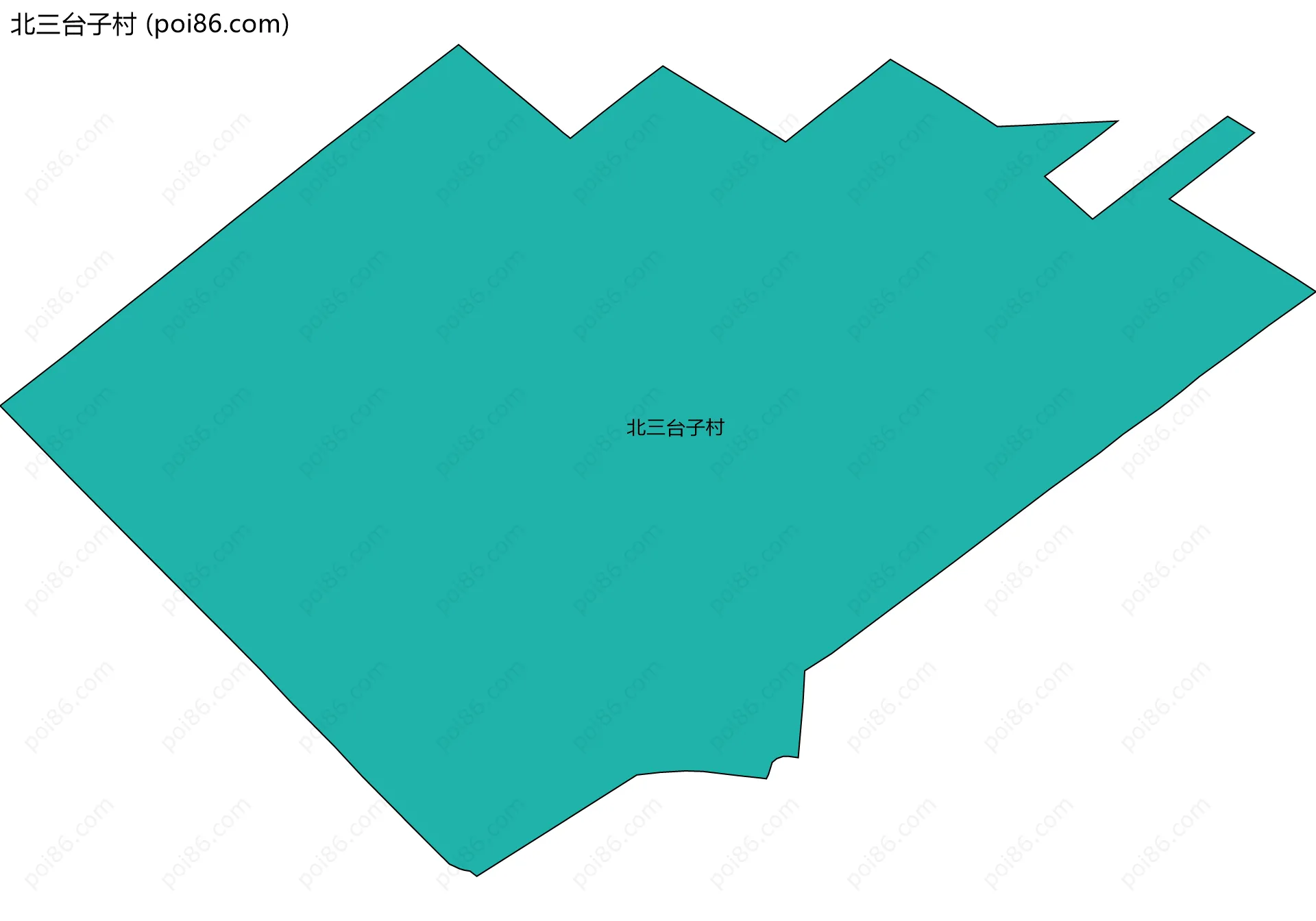 北三台子村边界地图