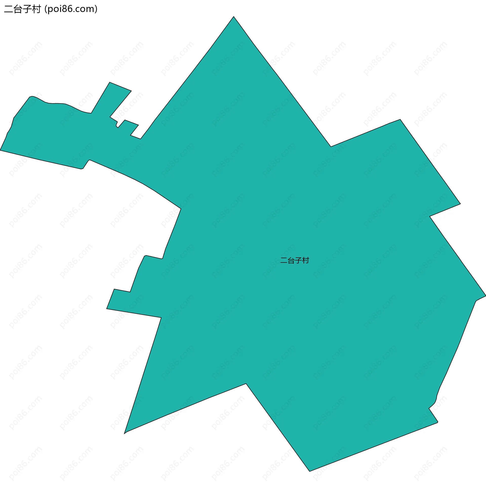 二台子村边界地图