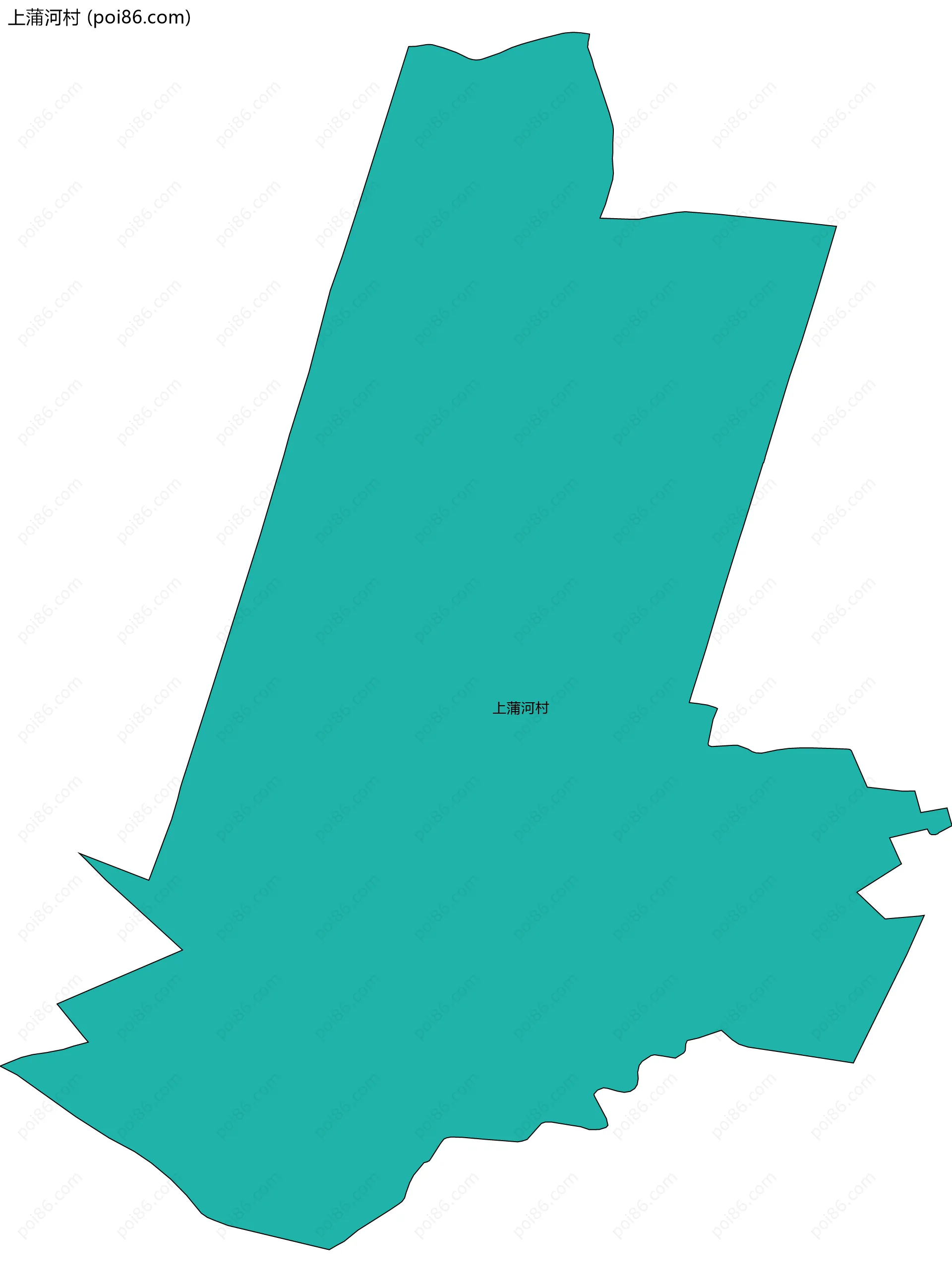 上蒲河村边界地图