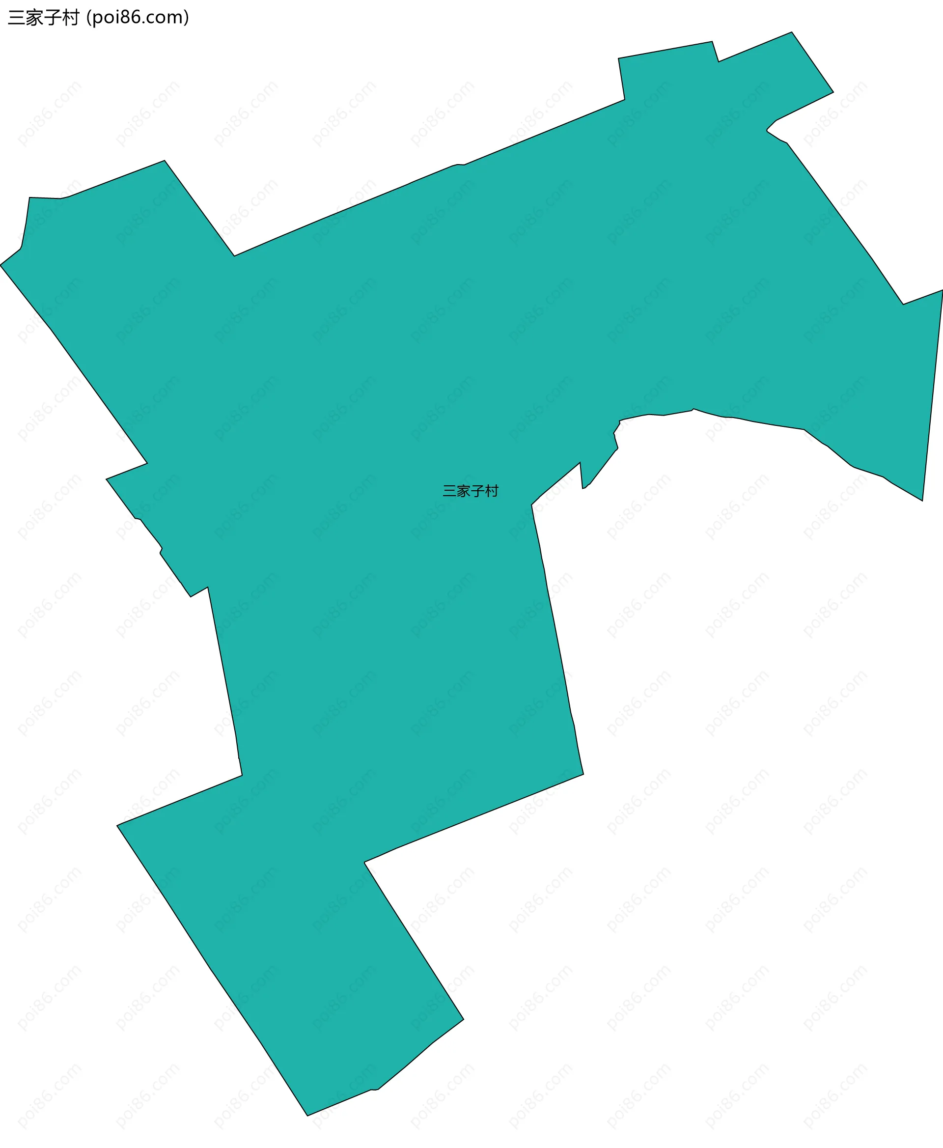 三家子村边界地图