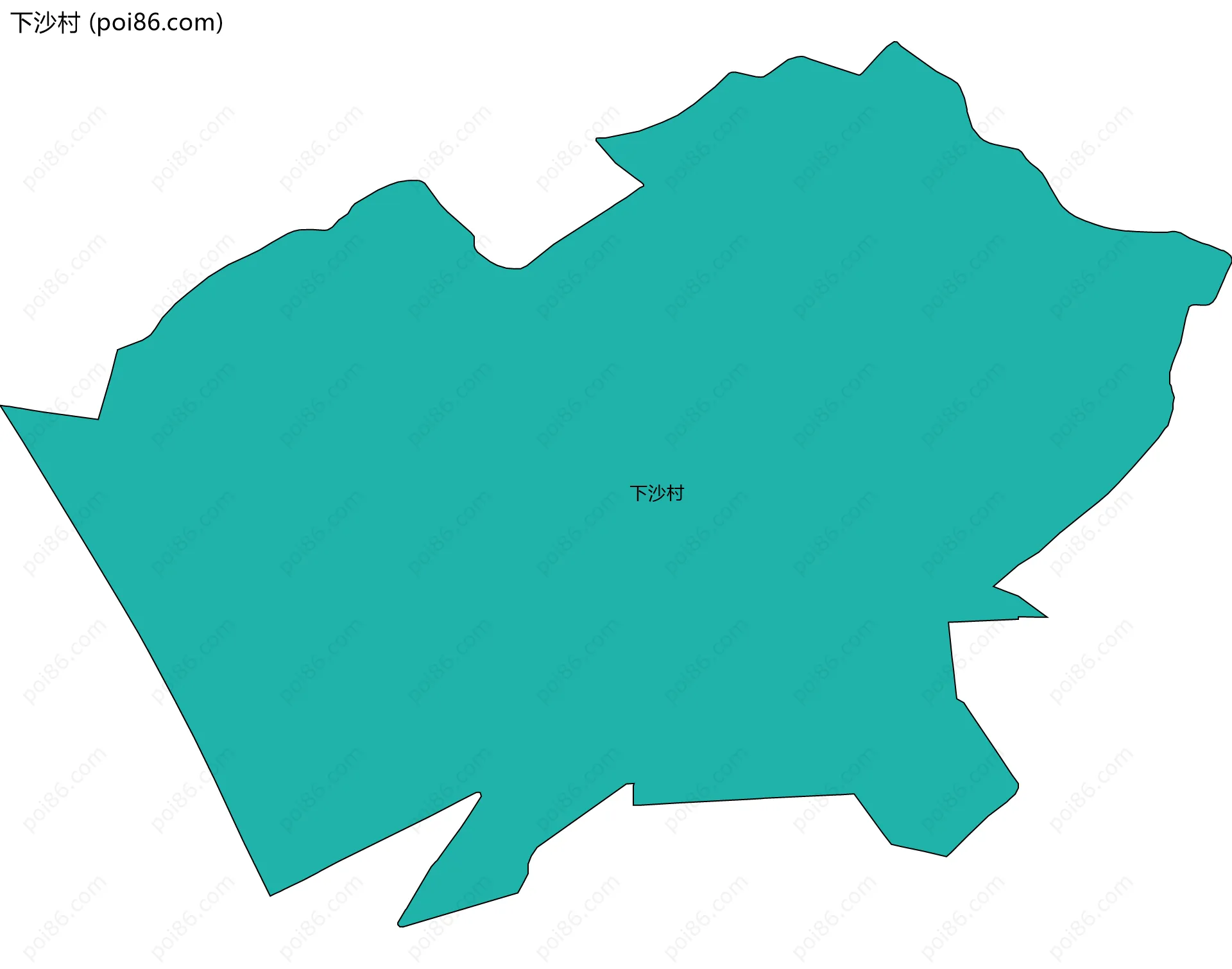 下沙村边界地图