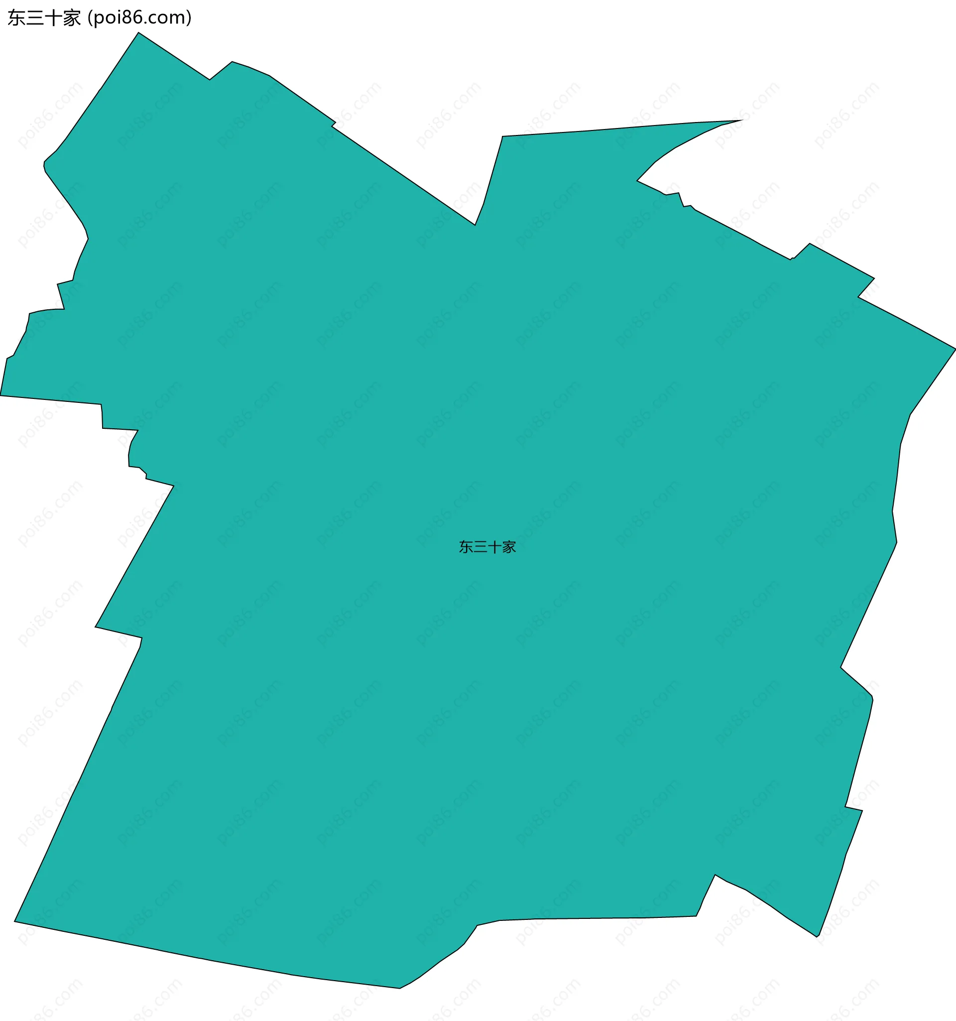 东三十家边界地图