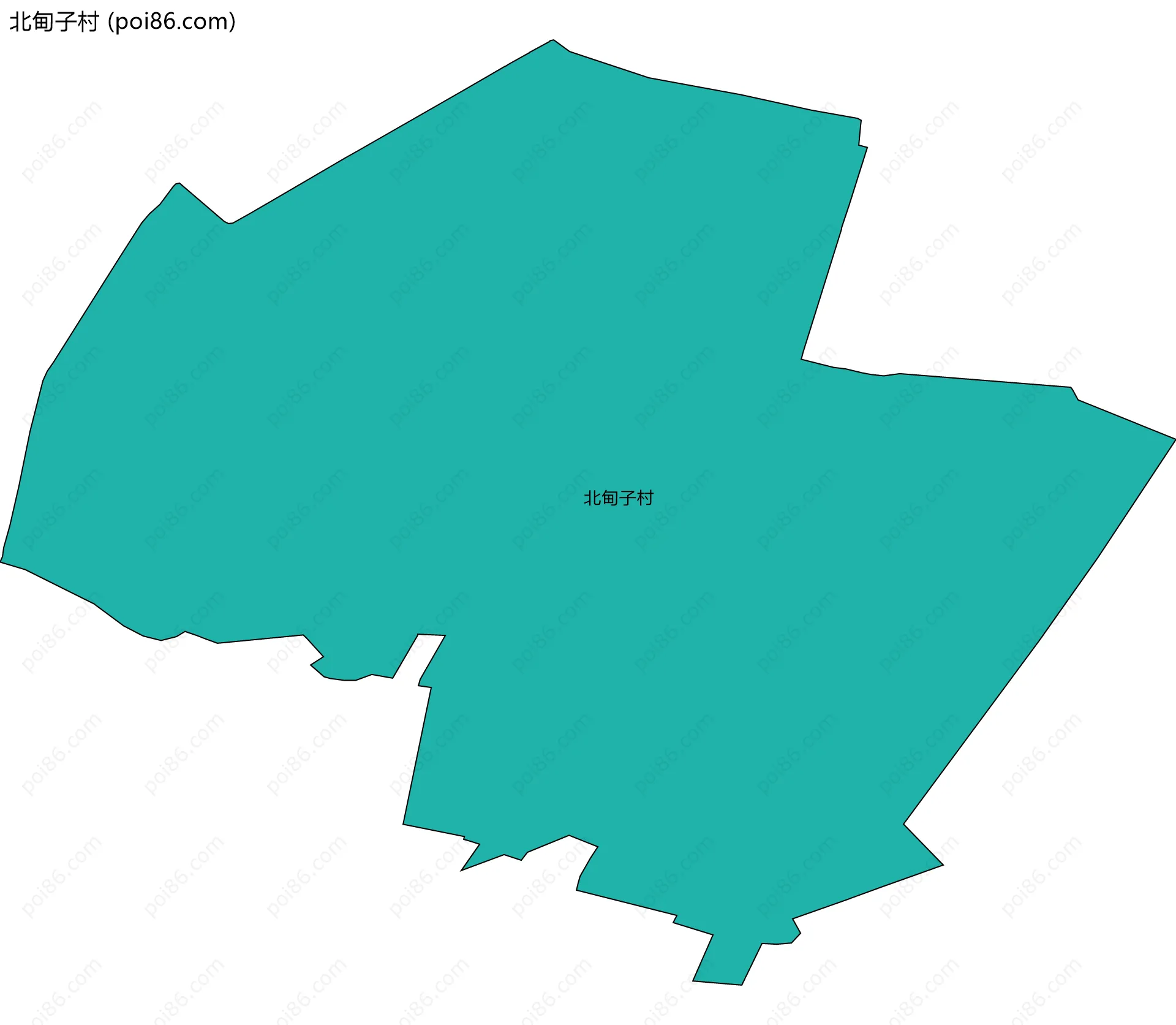 北甸子村边界地图