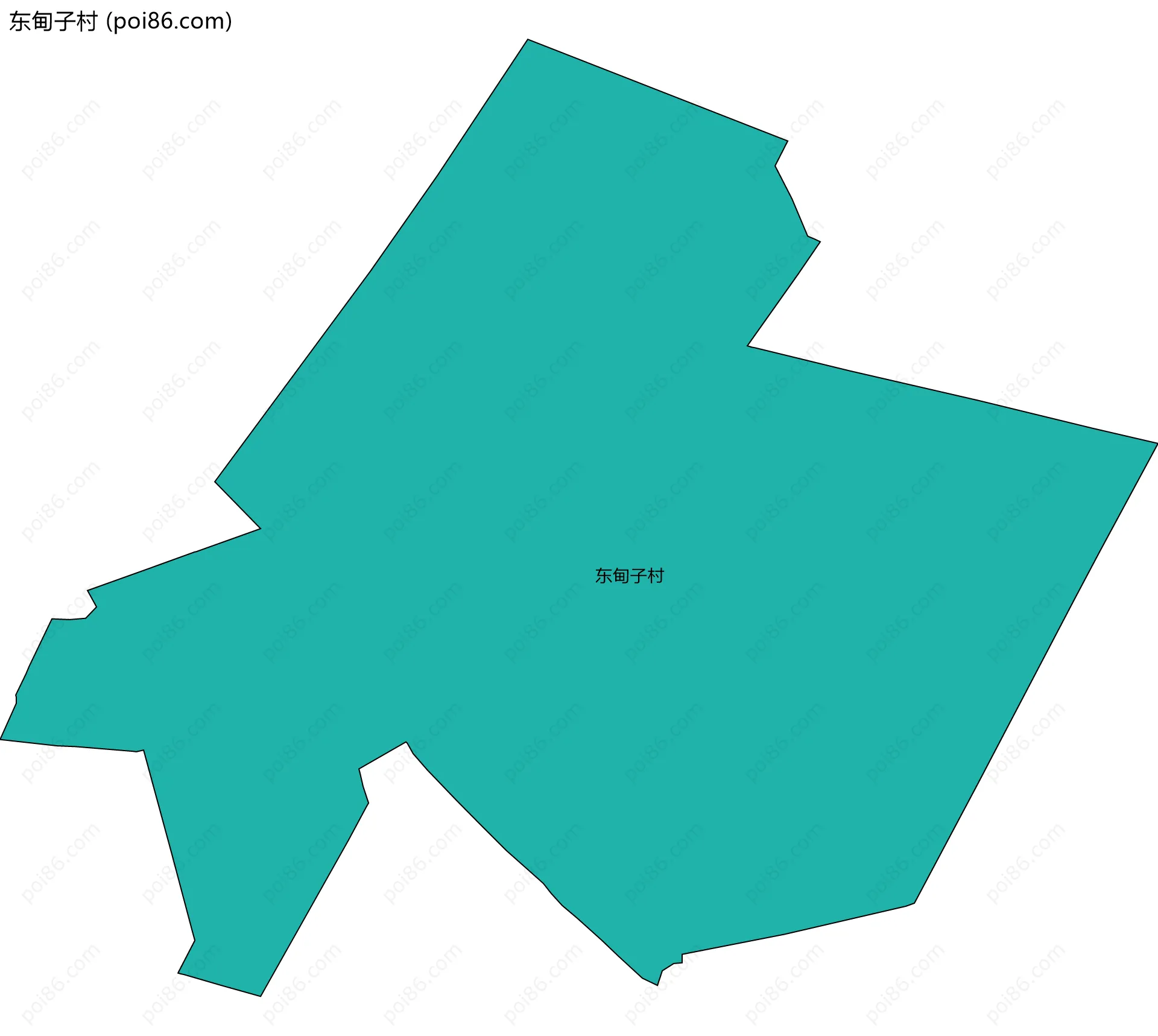东甸子村边界地图