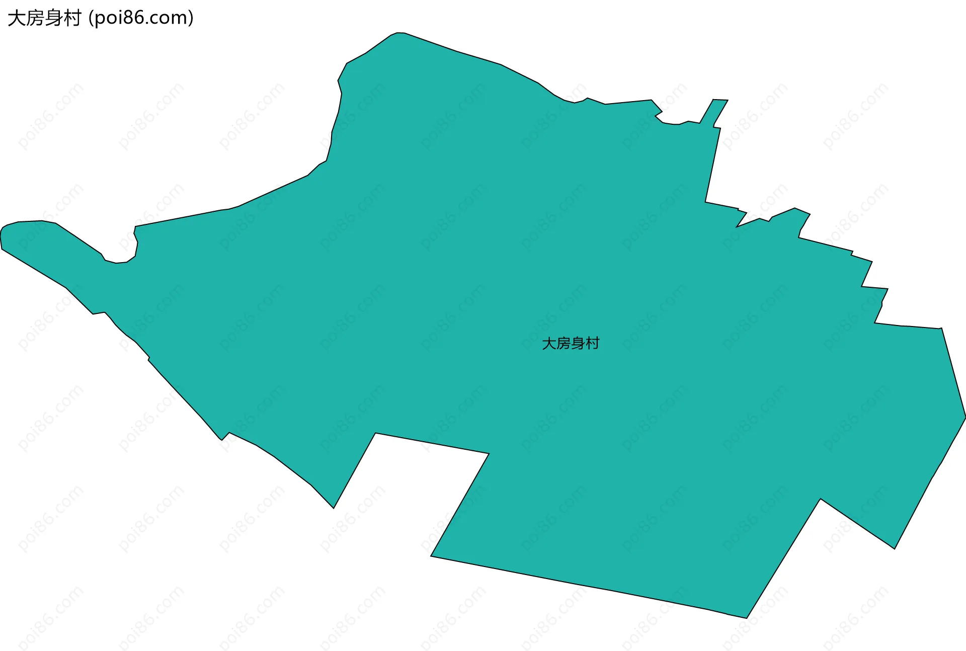 大房身村边界地图